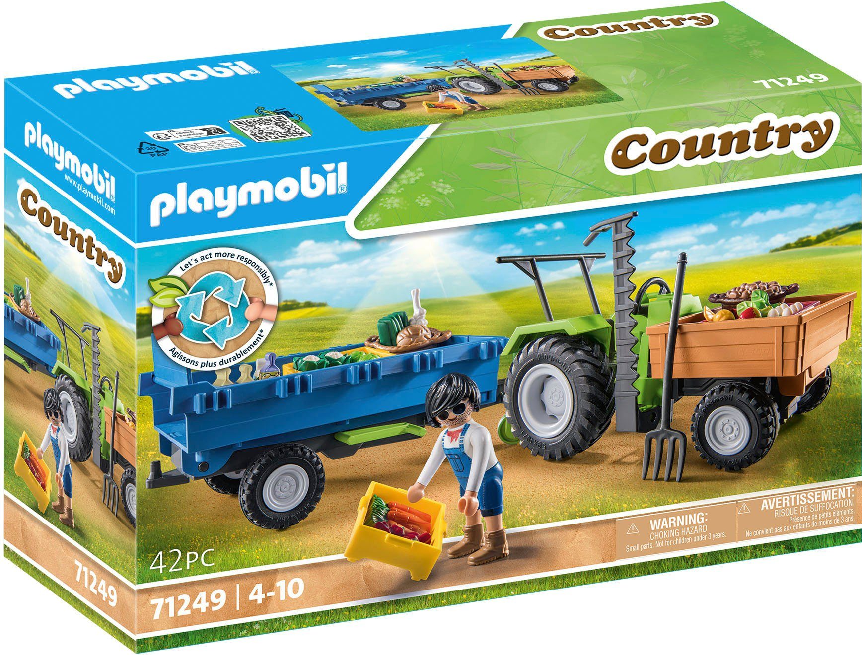 Playmobil® Traktor mit Hänger (71249), Country