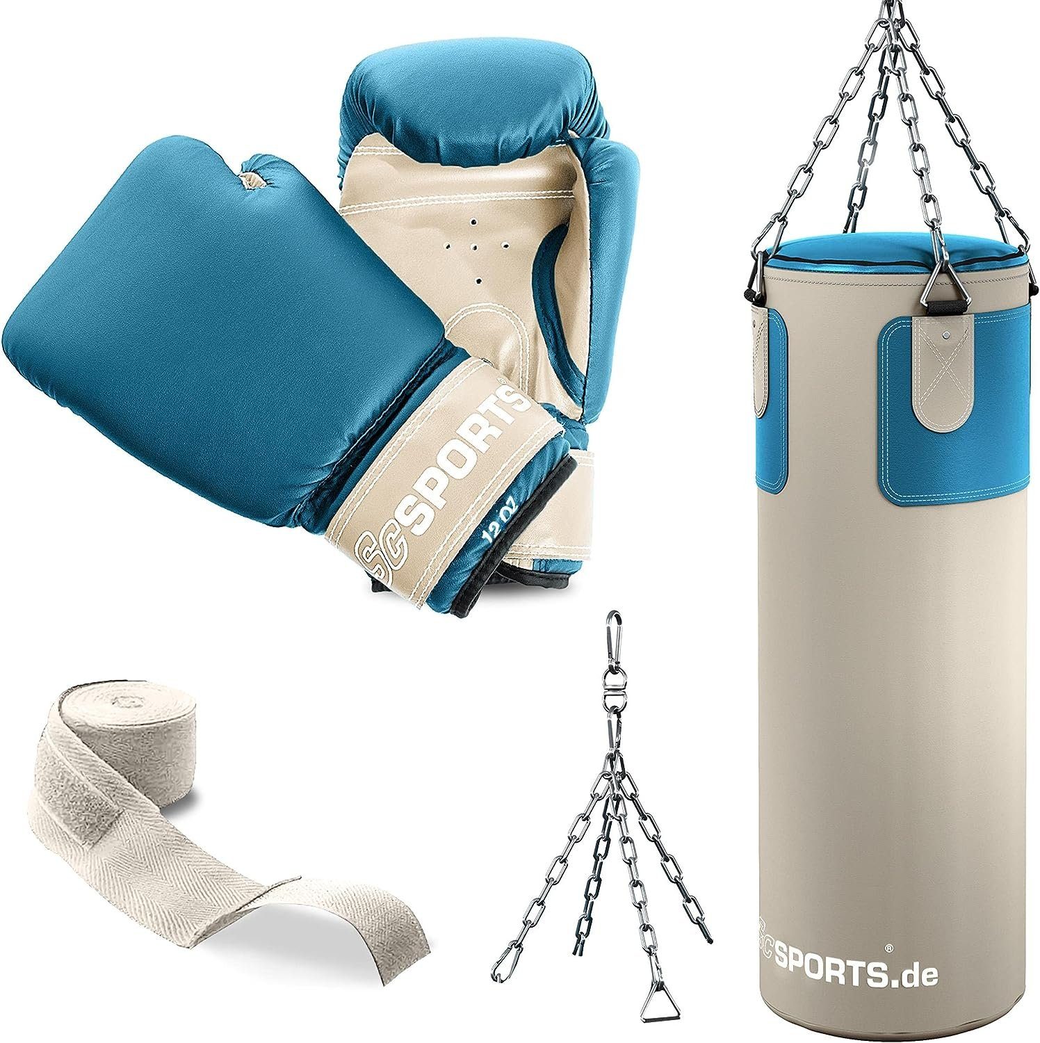 ScSPORTS® Boxsack Boxsack Set 25kg Gefüllt