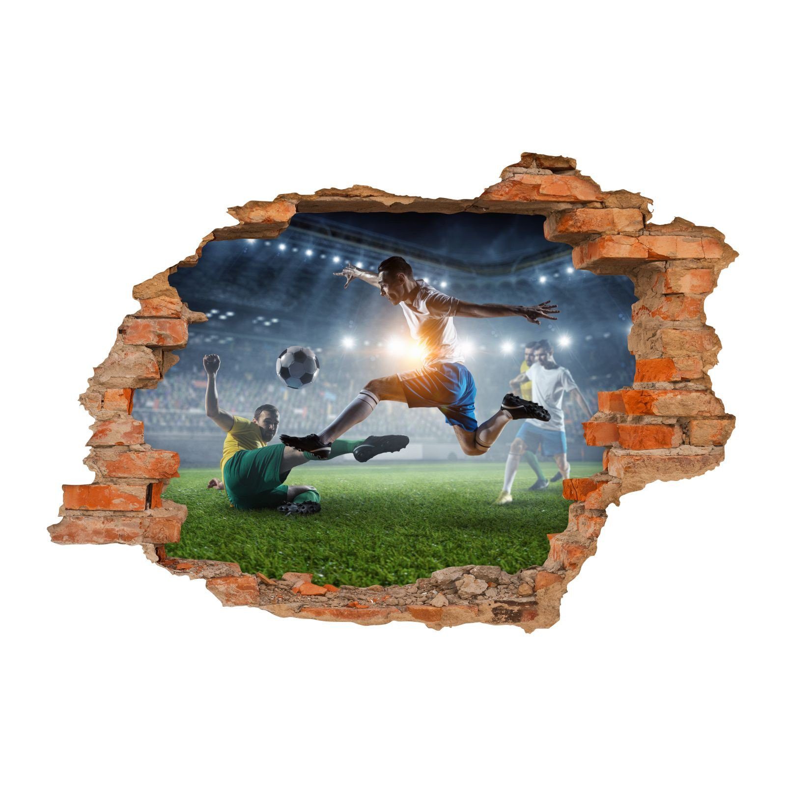 nikima Wandtattoo 223 Wandtattoo Fußball (PVC-Folie),