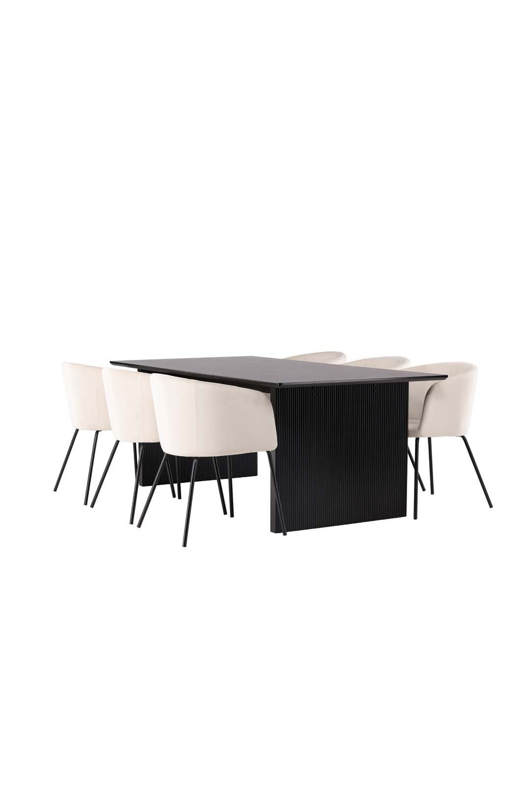 ebuy24 Essgruppe Vail Essgruppe Tisch schwarz