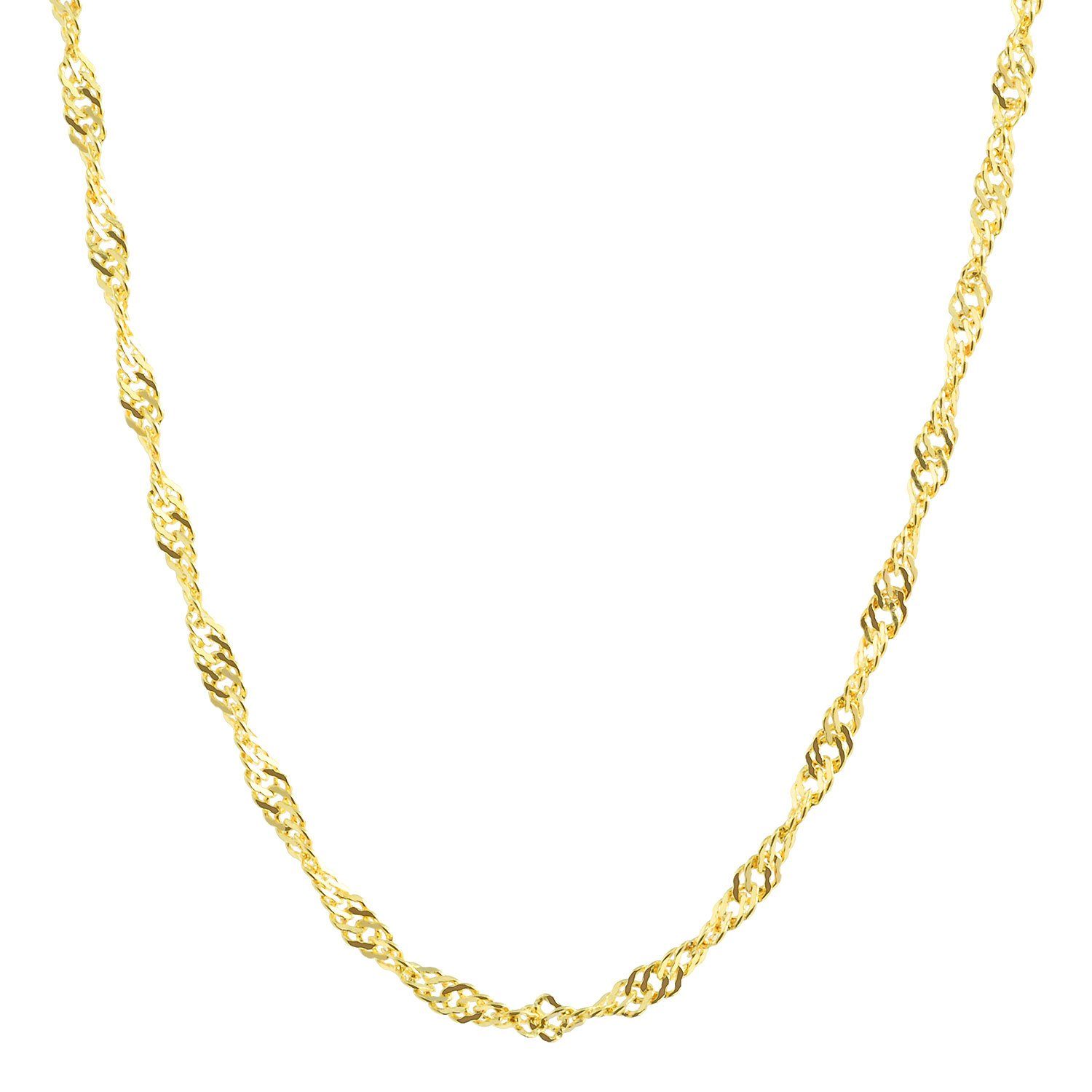 HOPLO Goldkette Goldkette Singapurkette Länge 50cm