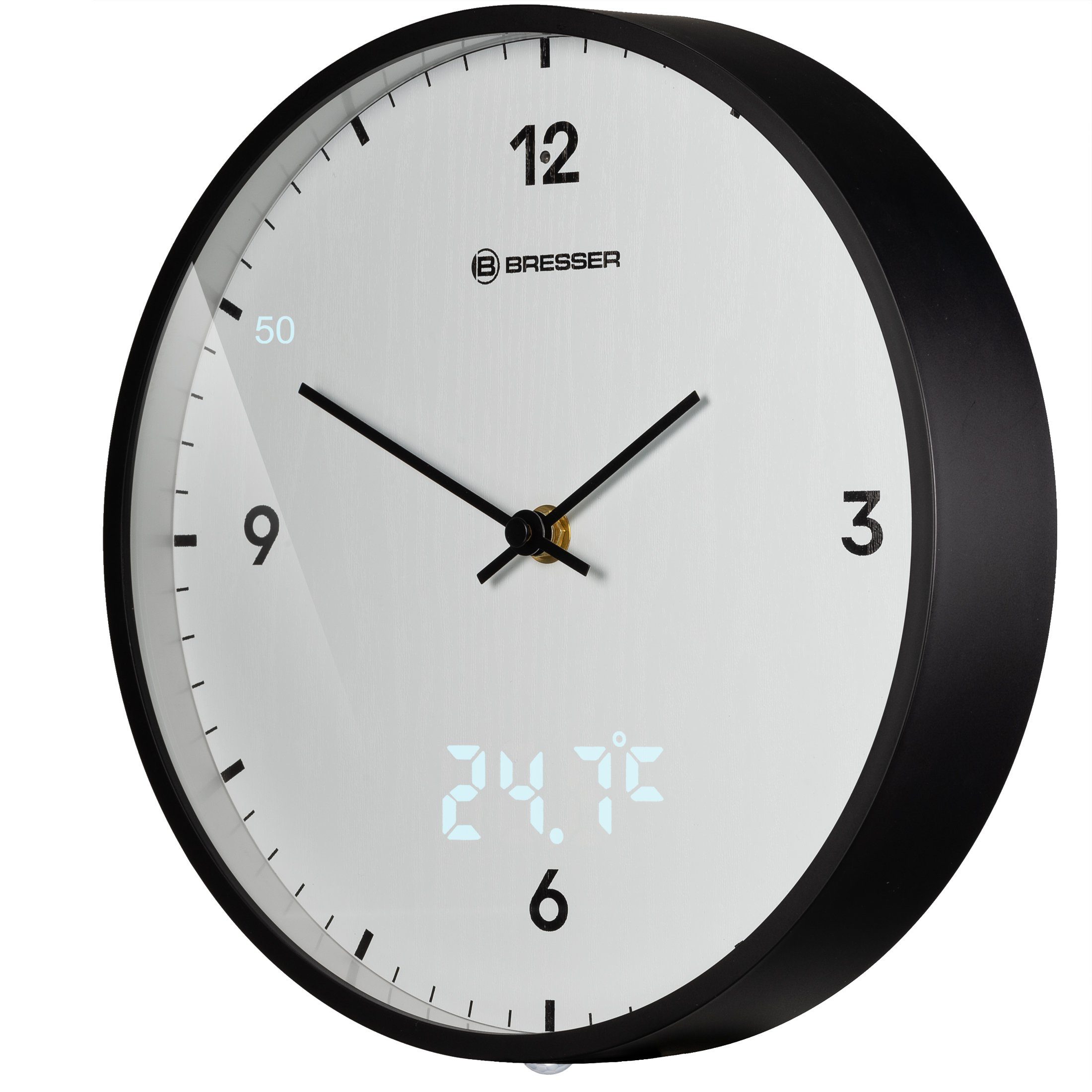 BRESSER Wanduhr MyTime LEDsec Wanduhr 24