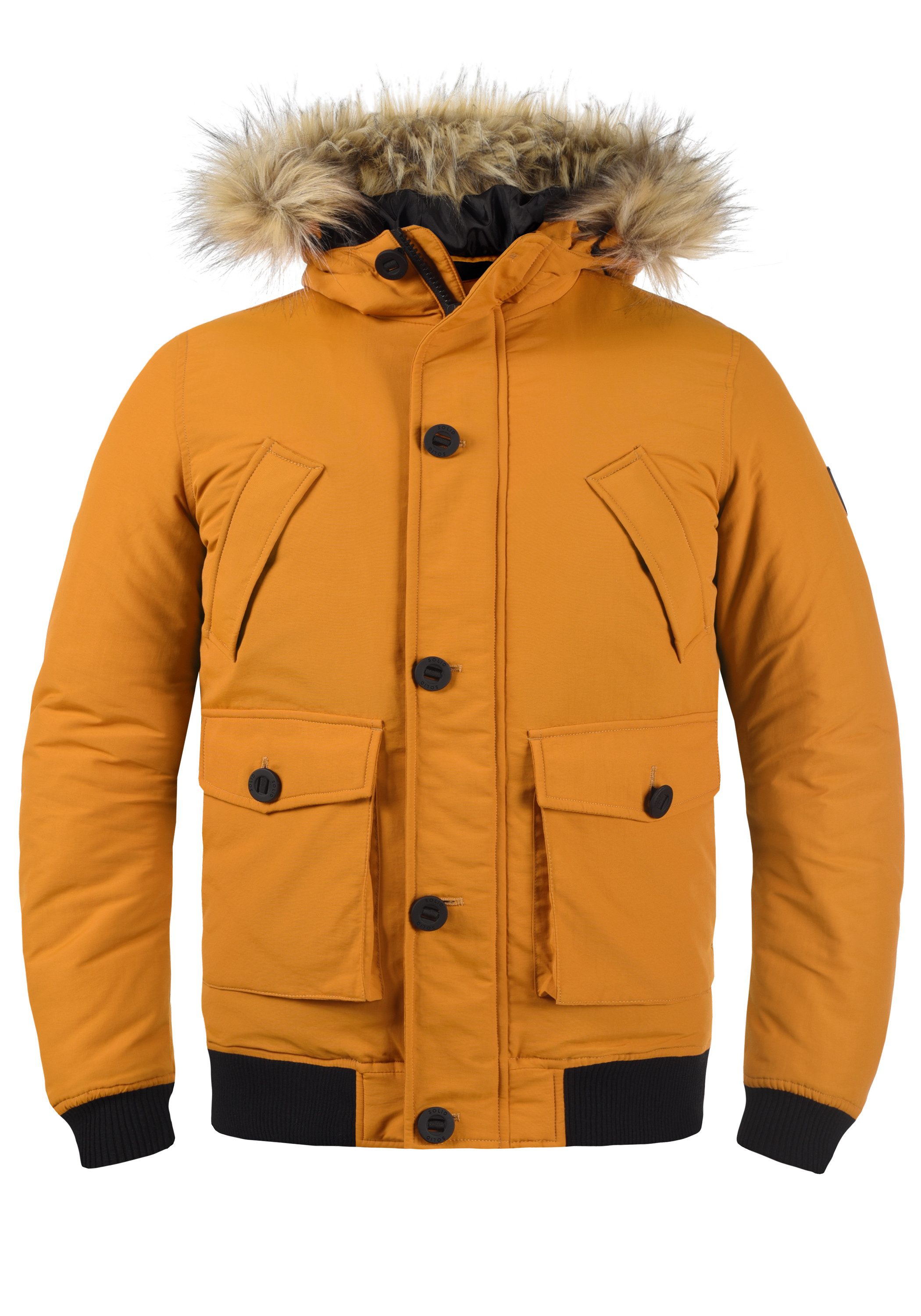!Solid Winterjacke SDFrio Winterjacke mit Kapuze