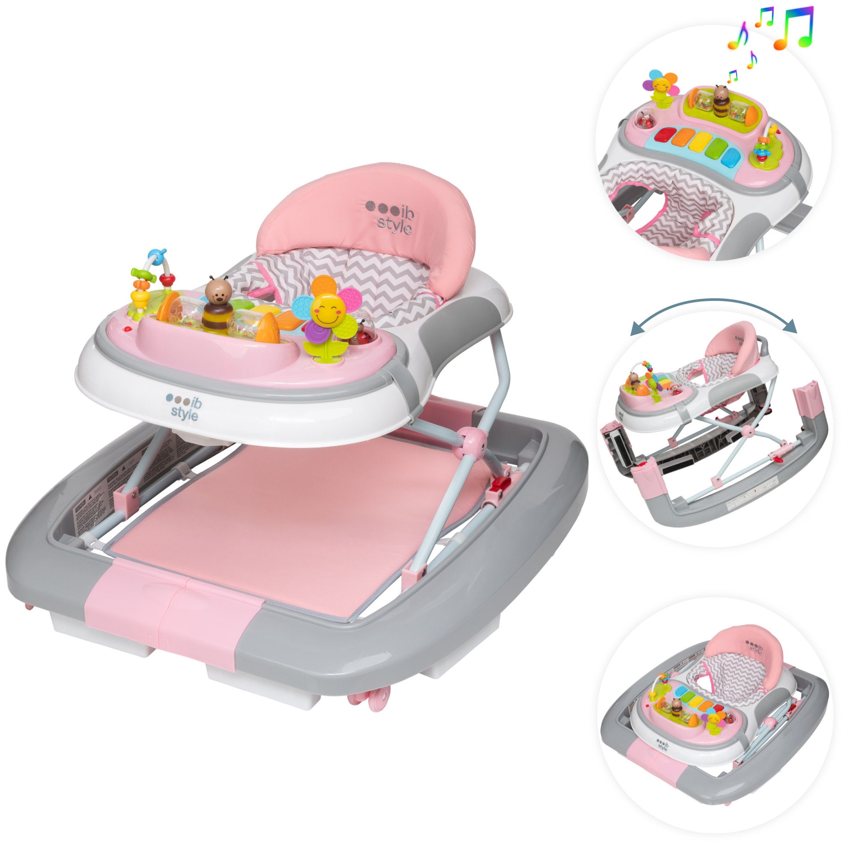 ib style Lauflernhilfe Wave Babywalker Rosa,
