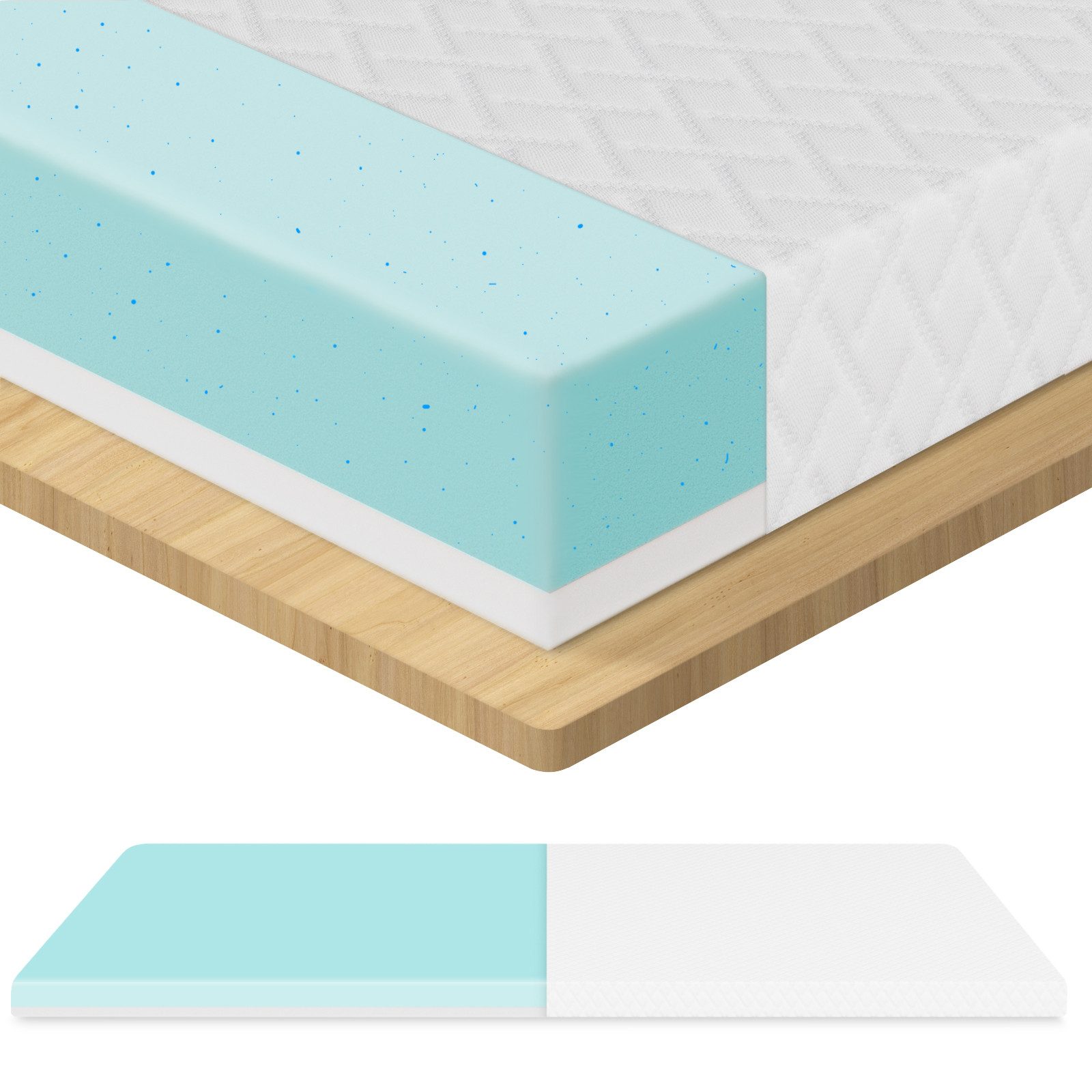 ROYGBIV, Topper Matratzentopper, Gel Topper für