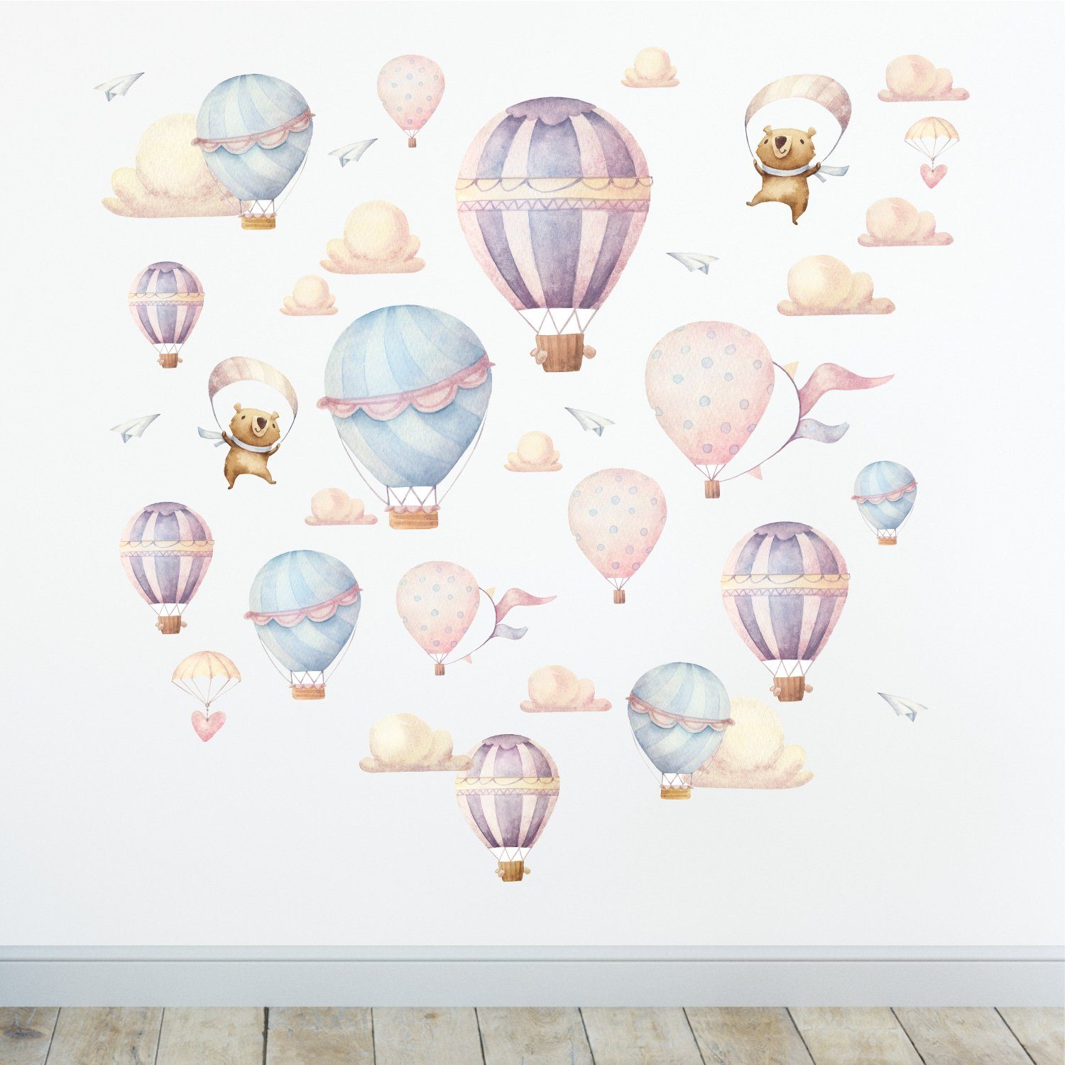Sunnywall Wandtattoo Heißluftballon Wandsticker Wandtattoo (3