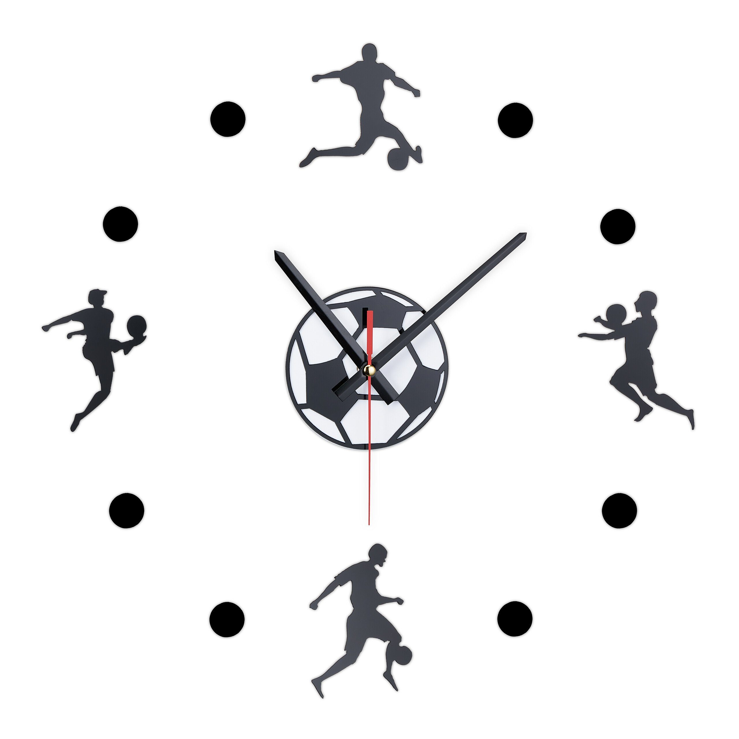 relaxdays Wanduhr DIY Wanduhr 'Fußball'
