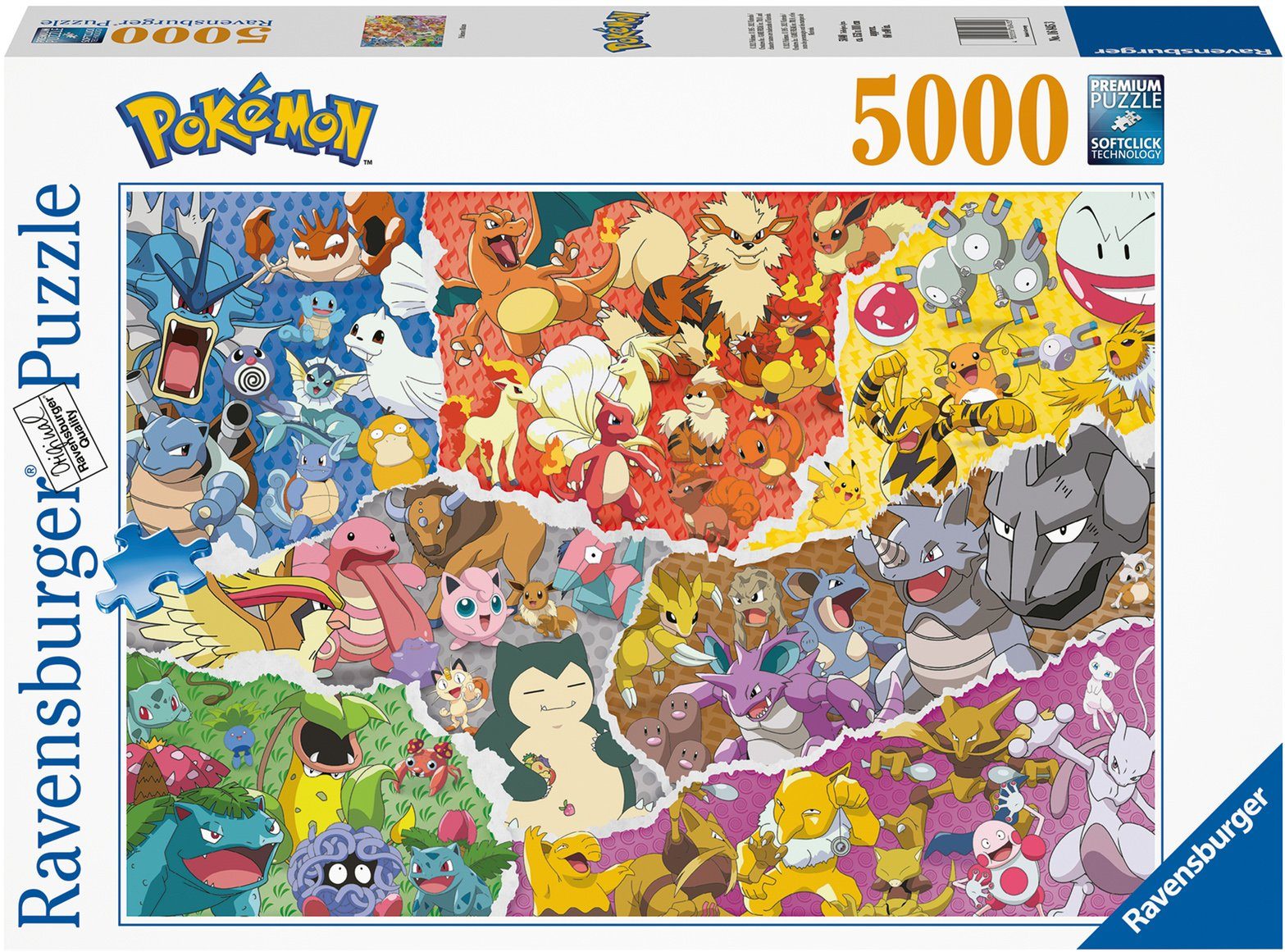Ravensburger Puzzle Pokémon Allstars, 5000 Puzzleteile,