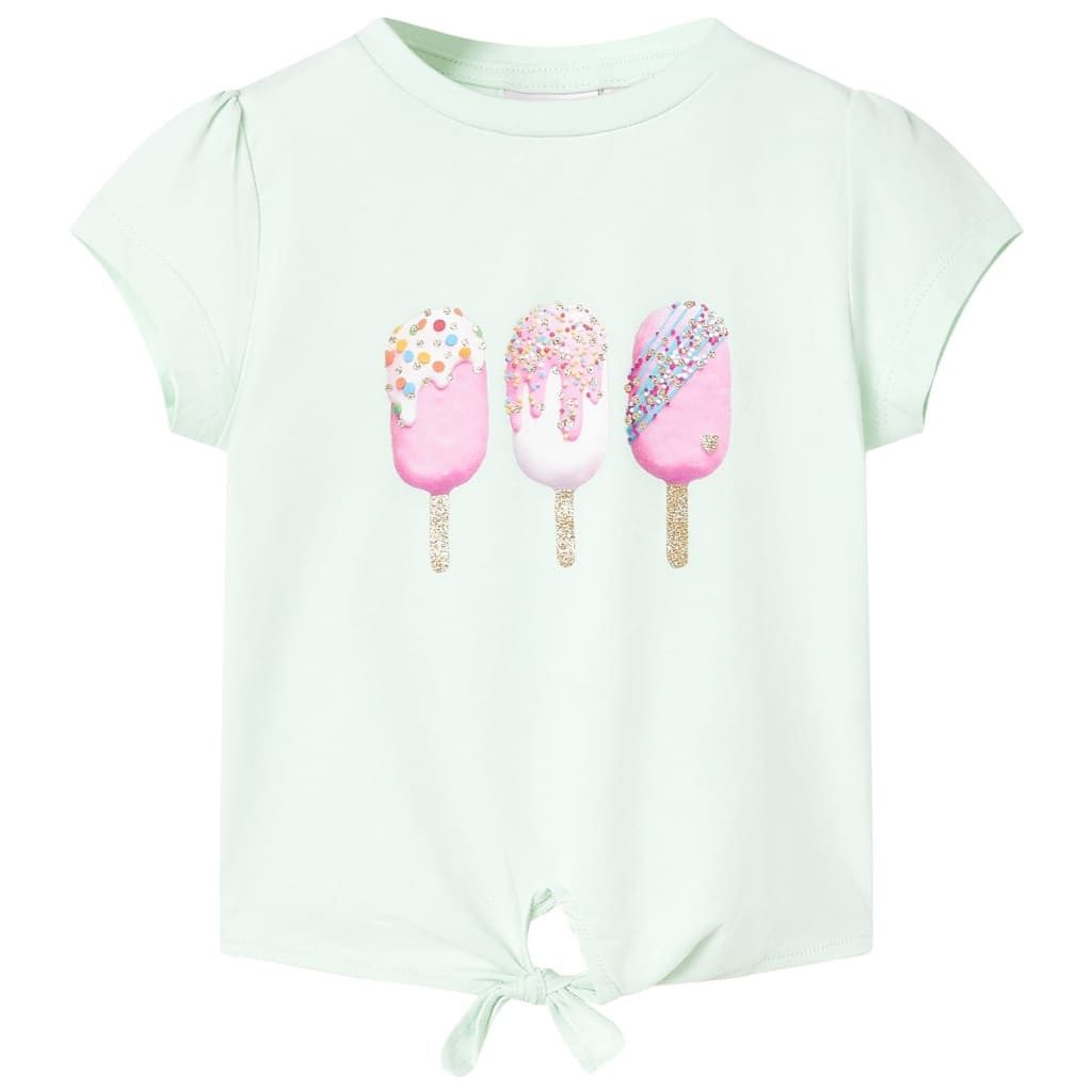 vidaXL T-Shirt Kinder-T-Shirt Helles Minzgrün 92