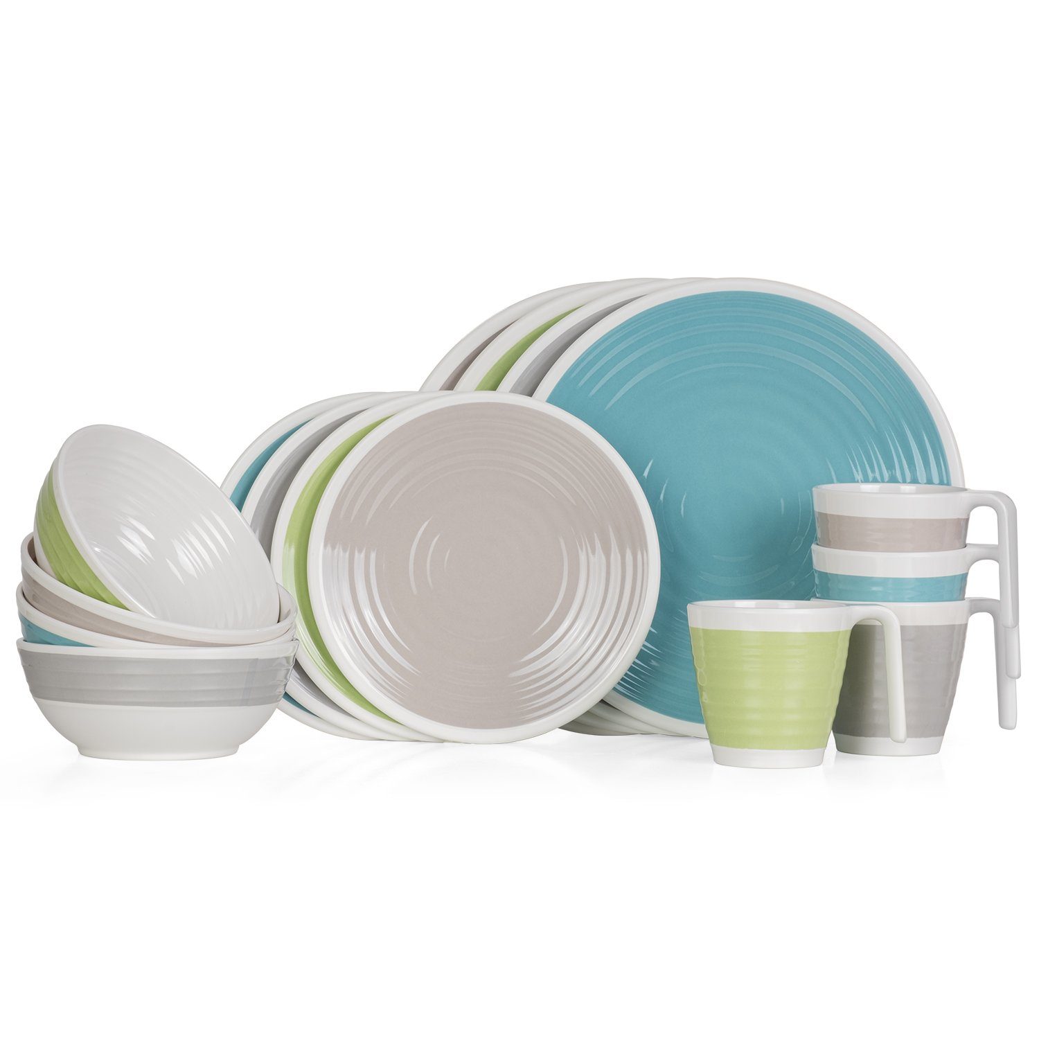 Moritz Geschirr-Set 16-32 teiliges Camping Geschirrset