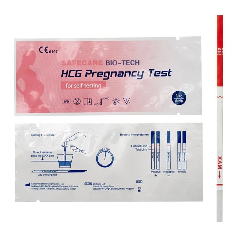 Safecare Bio-Tech Schwangerschafts-Teststreifen Früh Schwangerschaftests SST