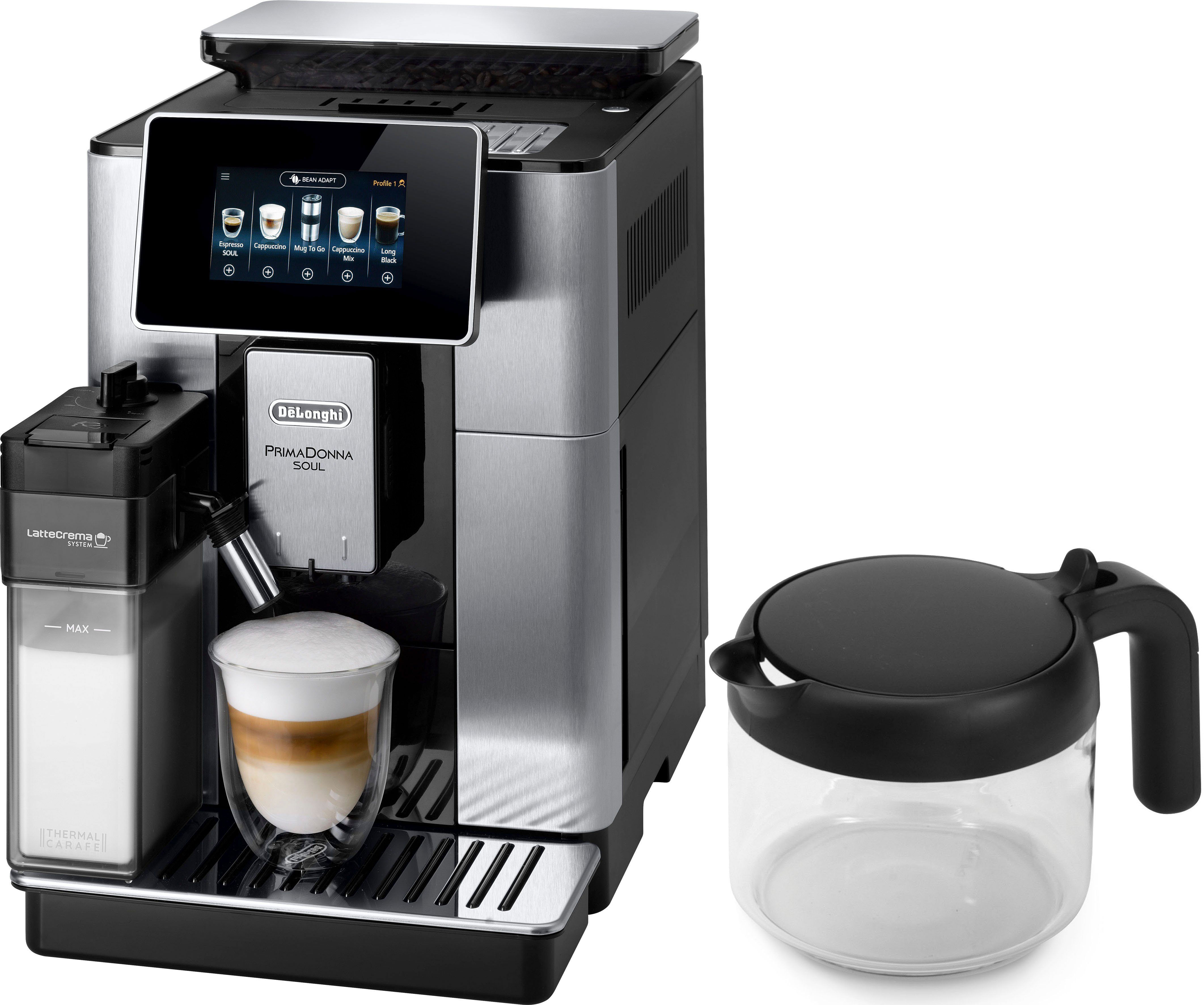 De'Longhi Kaffeevollautomat PrimaDonna Soul ECAM 610.75.MB,