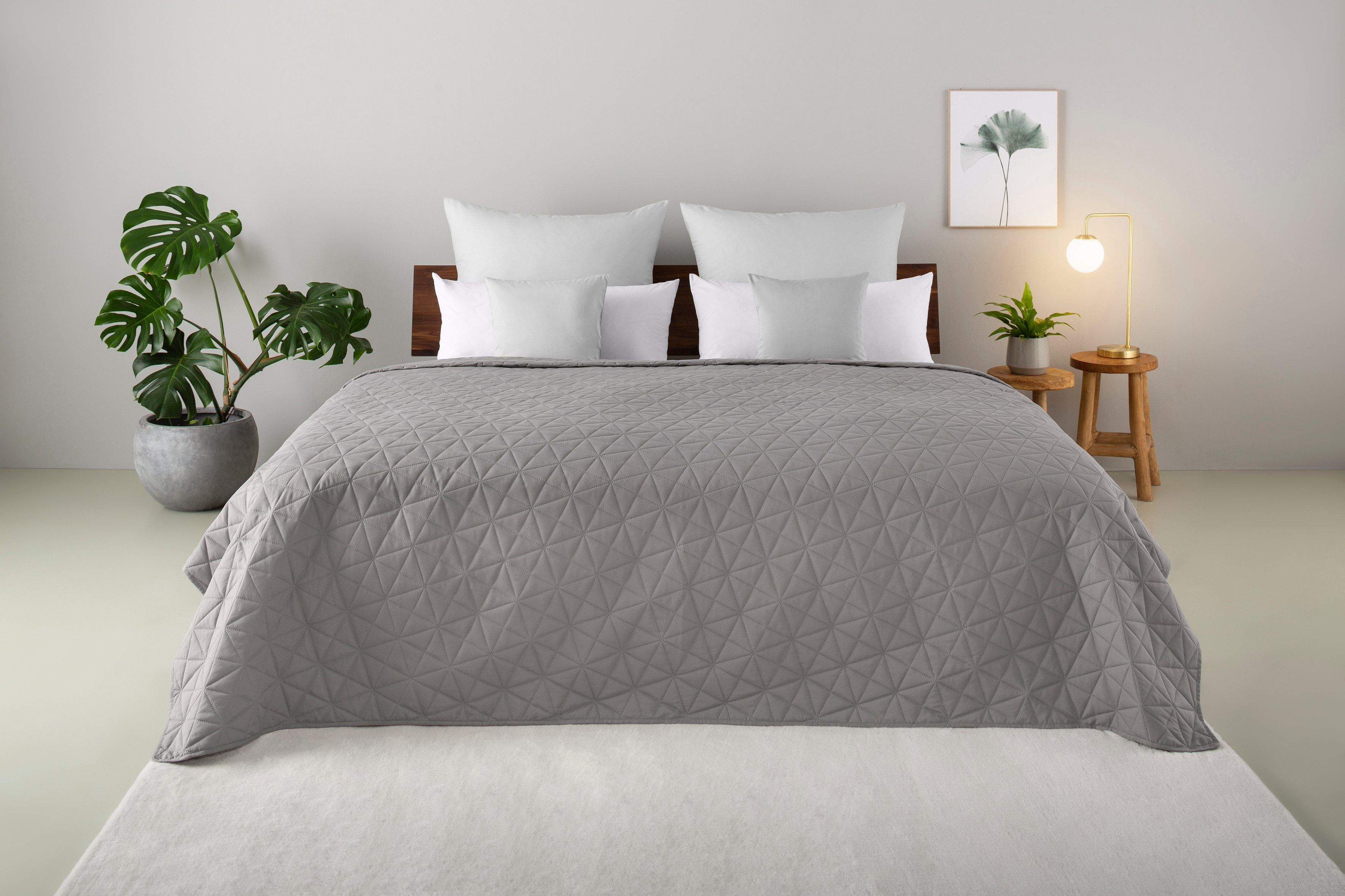 my home Tagesdecke Tesso, unifarben mit