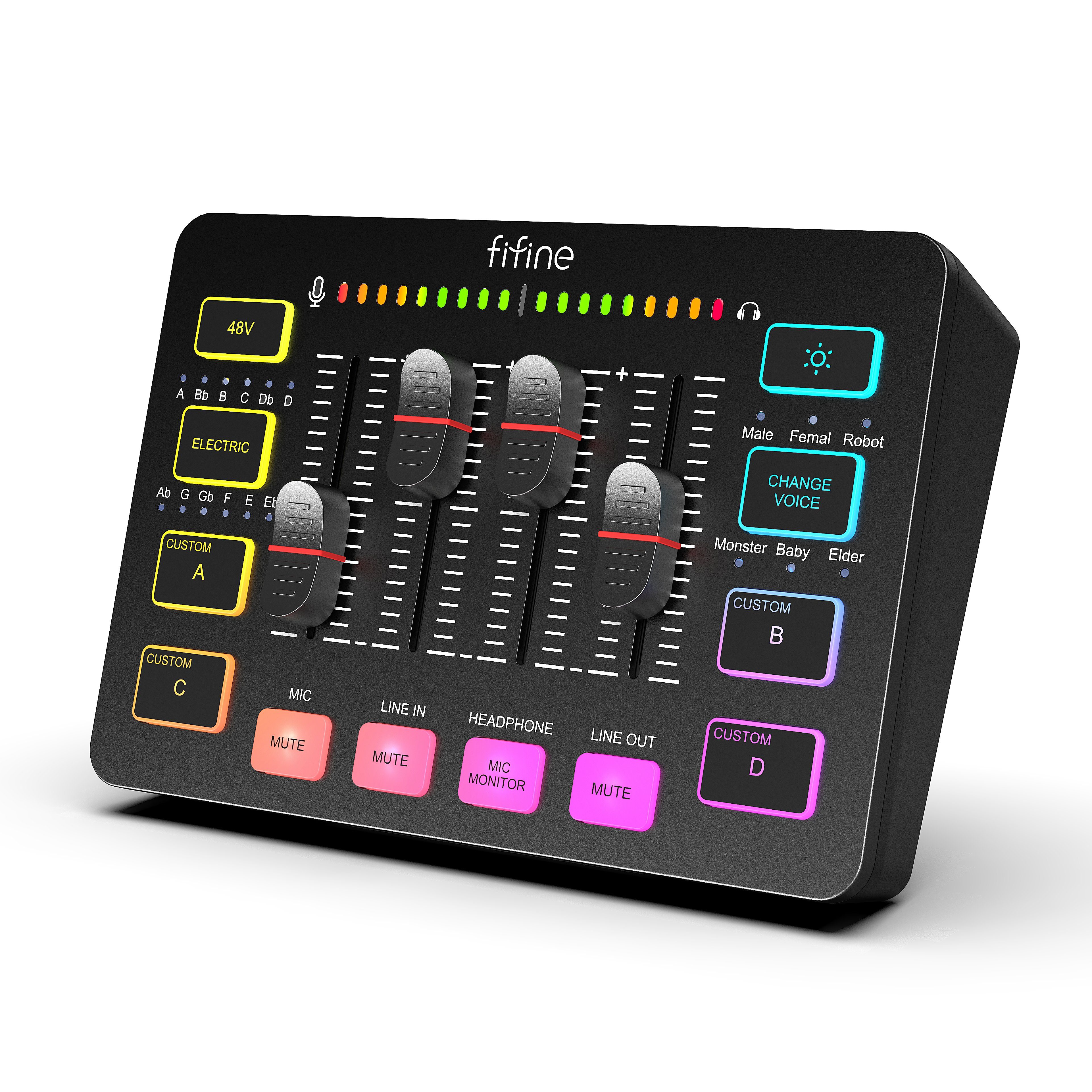FIFINE Mischpult Gaming Audio Mixer, Streaming