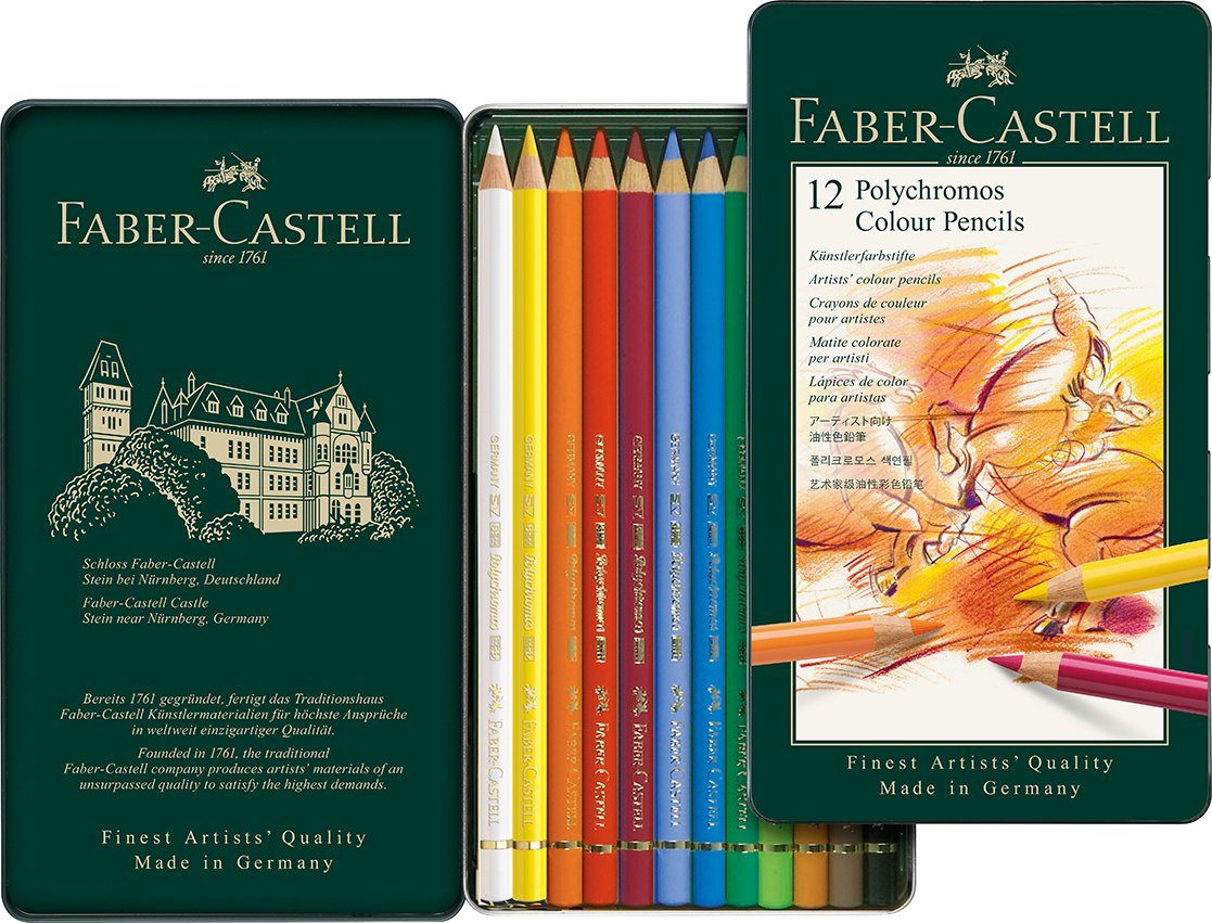 Faber-Castell Polychromos 12-er Metalletui Polychromos Colour