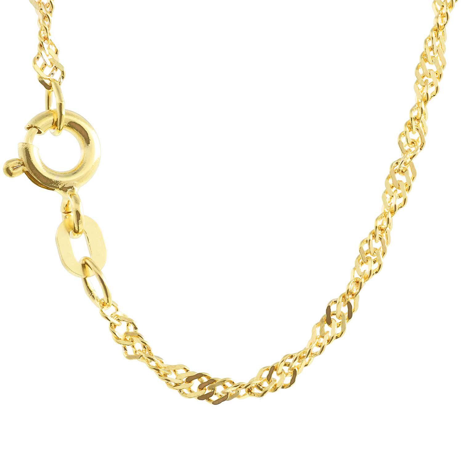 HOPLO Goldkette Goldkette Singapurkette Halskette Breite
