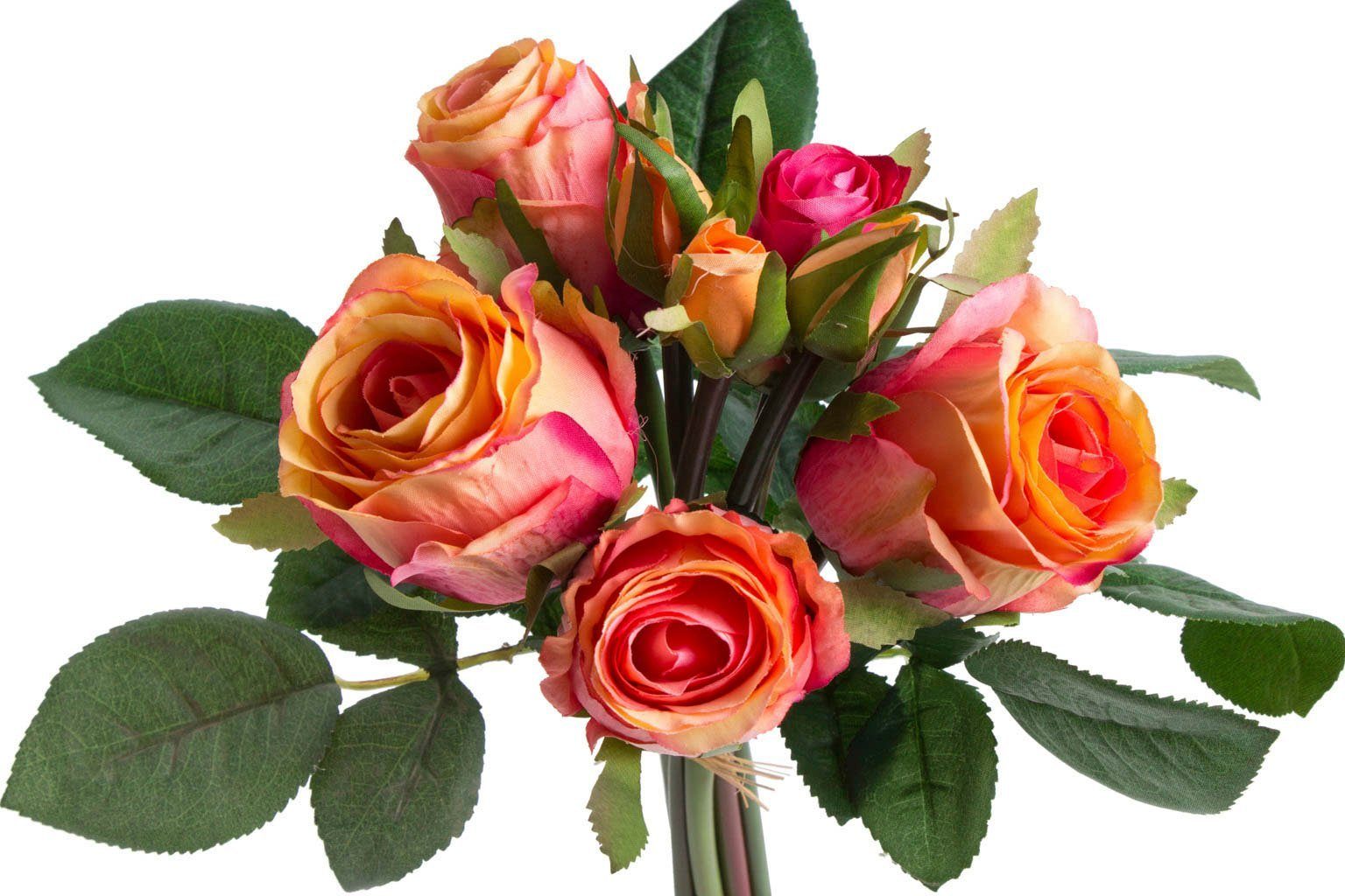 Kunstblume Rosenstrauß mit 5 Rosen und