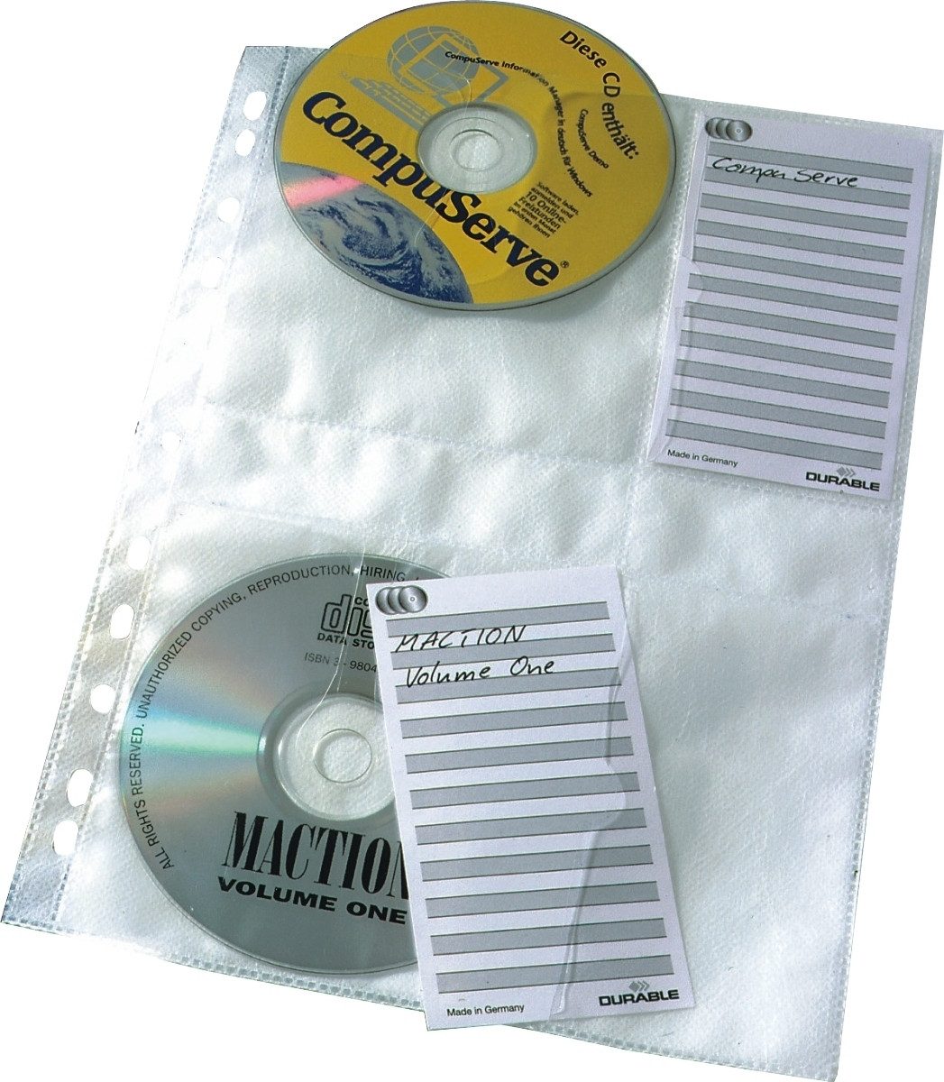 DURABLE Aufbewahrungsbox CD-Hüllen A4 transparent VE=5
