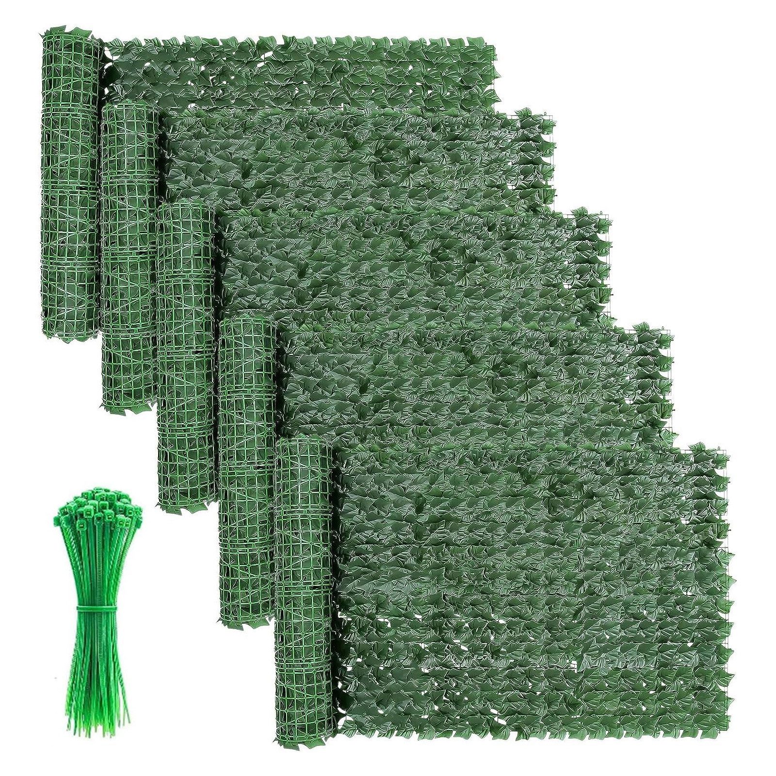 BlingBin Kunsthecken-Sichtschutz Künstlicher Efeu Hecken Sichtschutz,