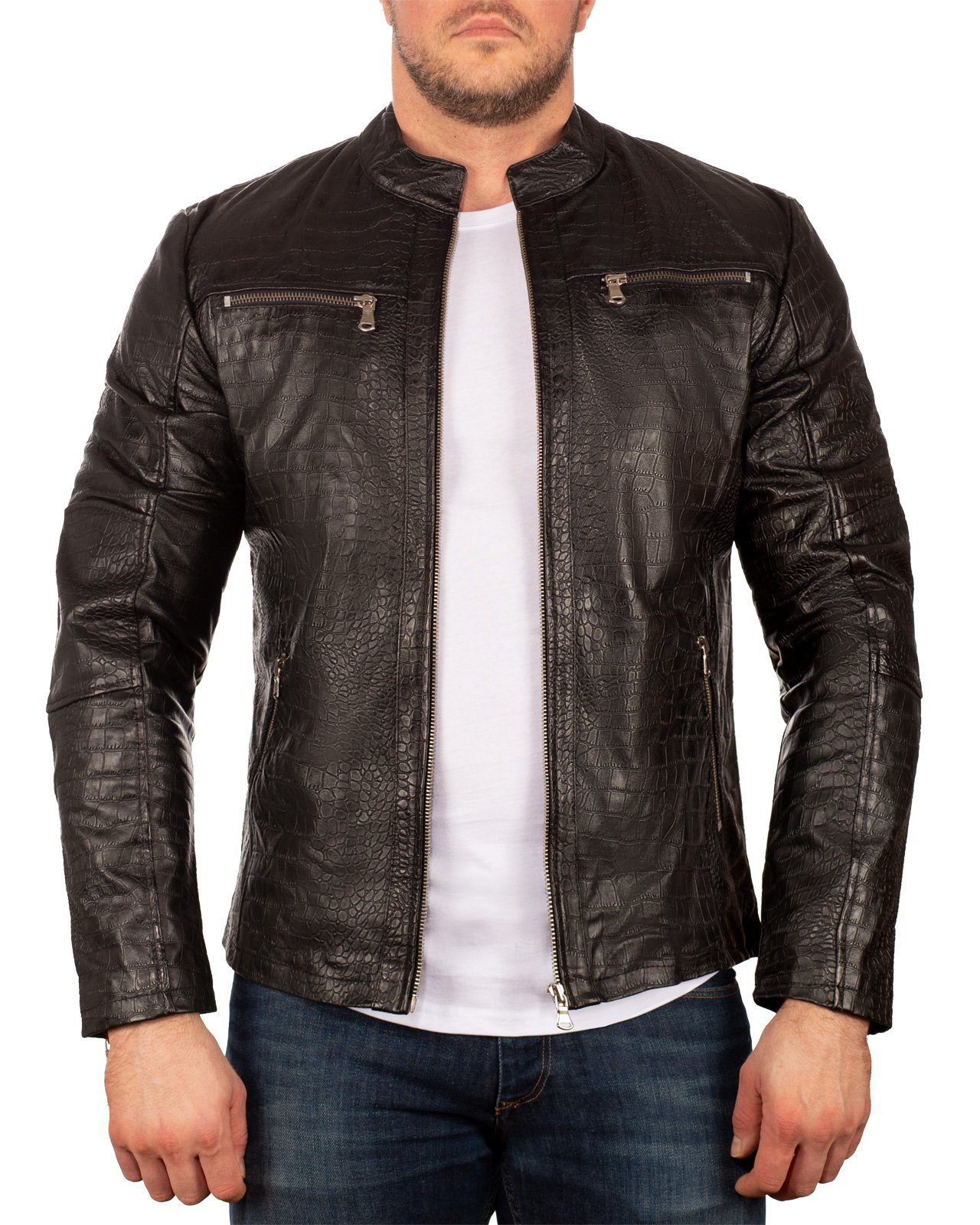Reichstadt Lederjacke Herren Bikerjacke 20RS24LUX ECHTLEDER