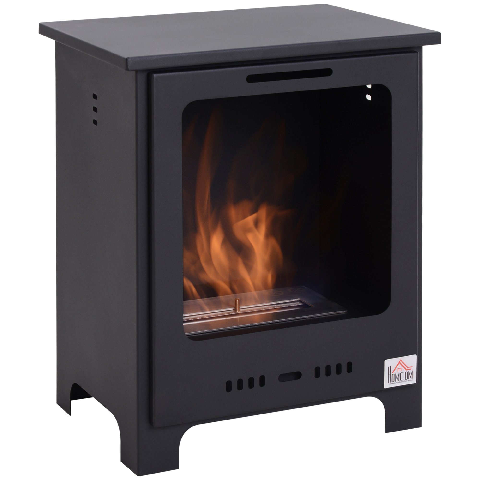 HOMCOM Echtfeuer-Dekokamin Ethanol-Kamin, Bio-Ethanol-Brenner, 40 x