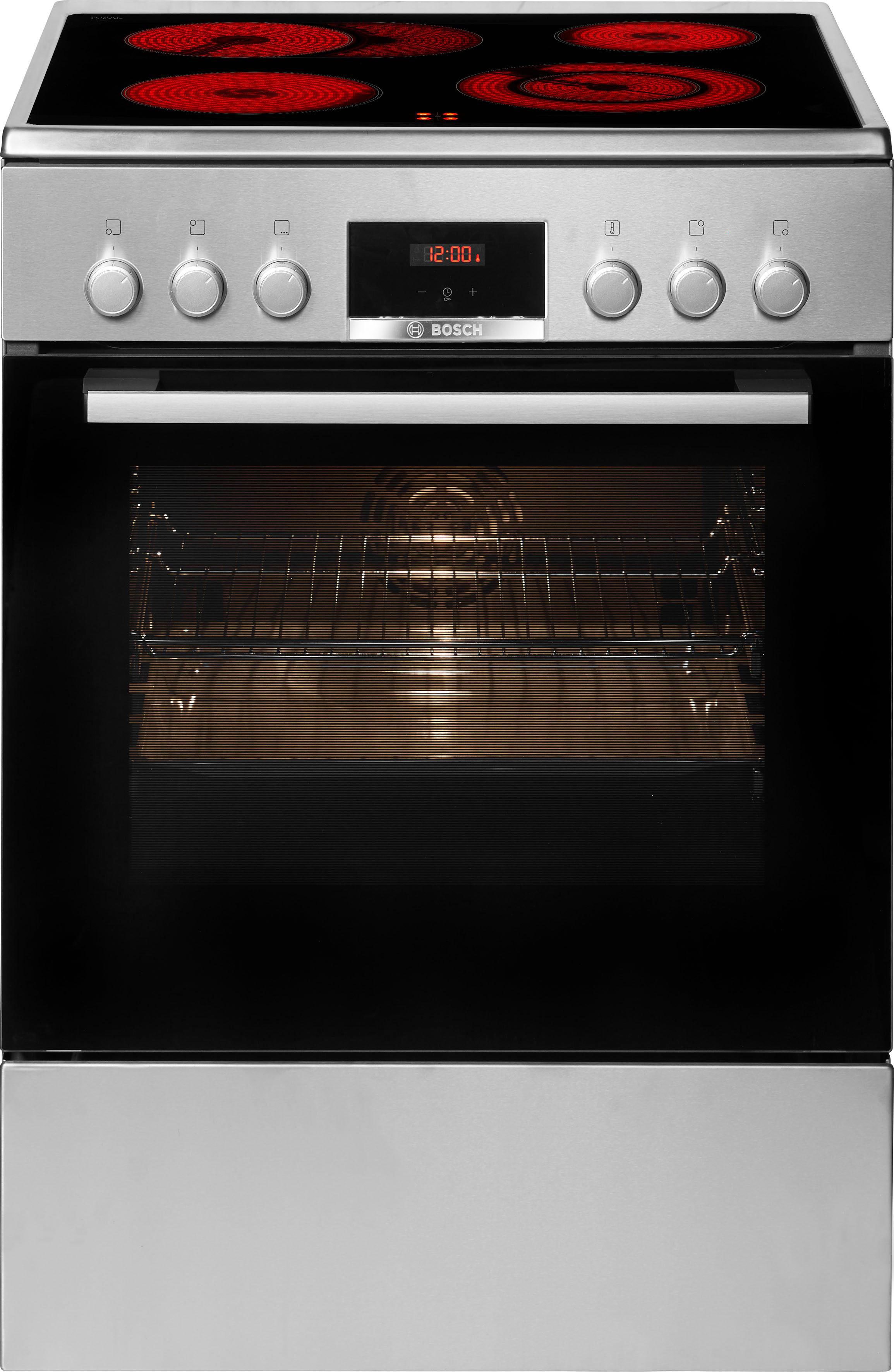 BOSCH Elektro-Standherd 4 HKR39C250, mit 2-fach-Teleskopauszug,