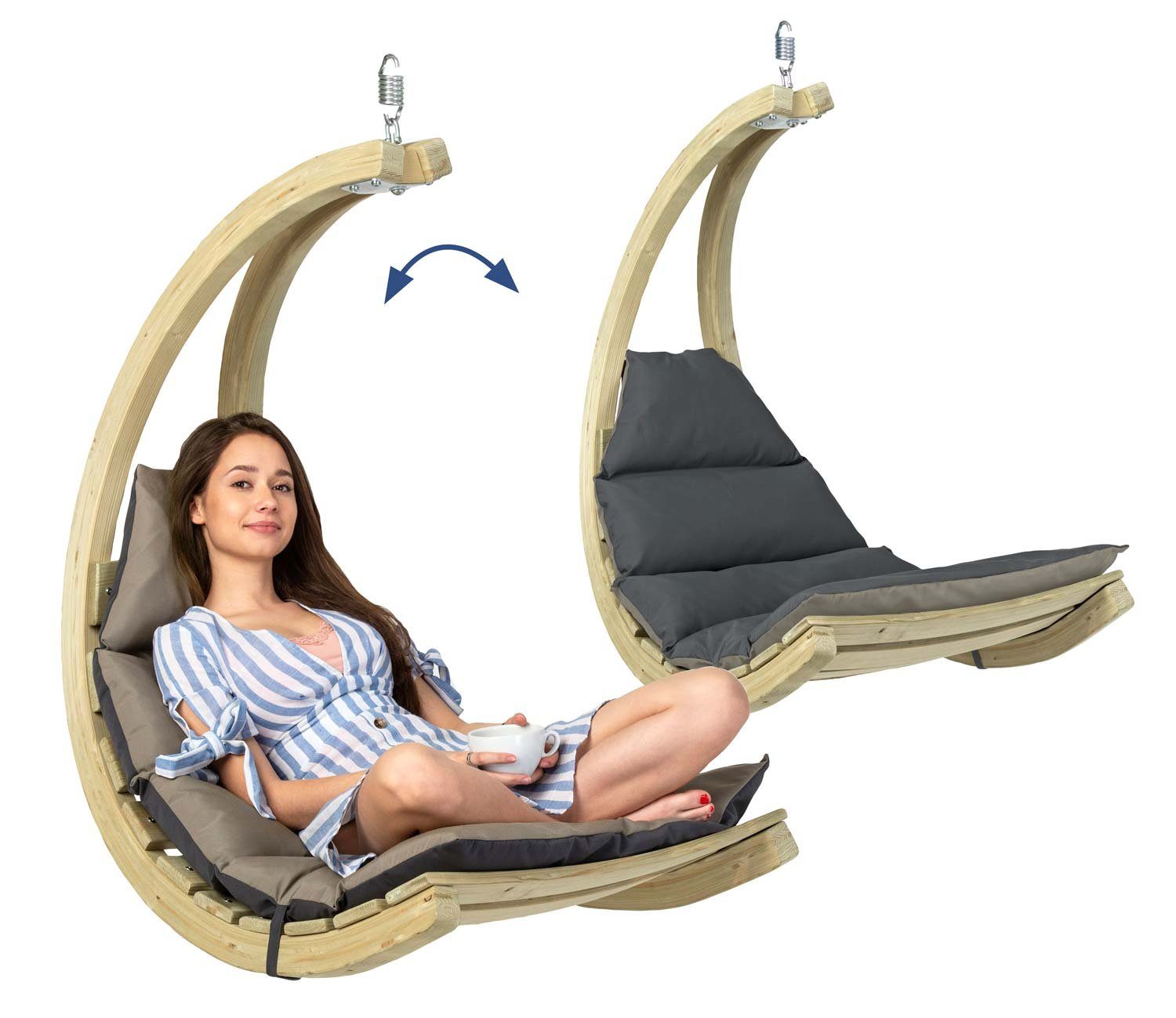 Amazonas Hängesessel Hängesessel Swing Chair anthracite