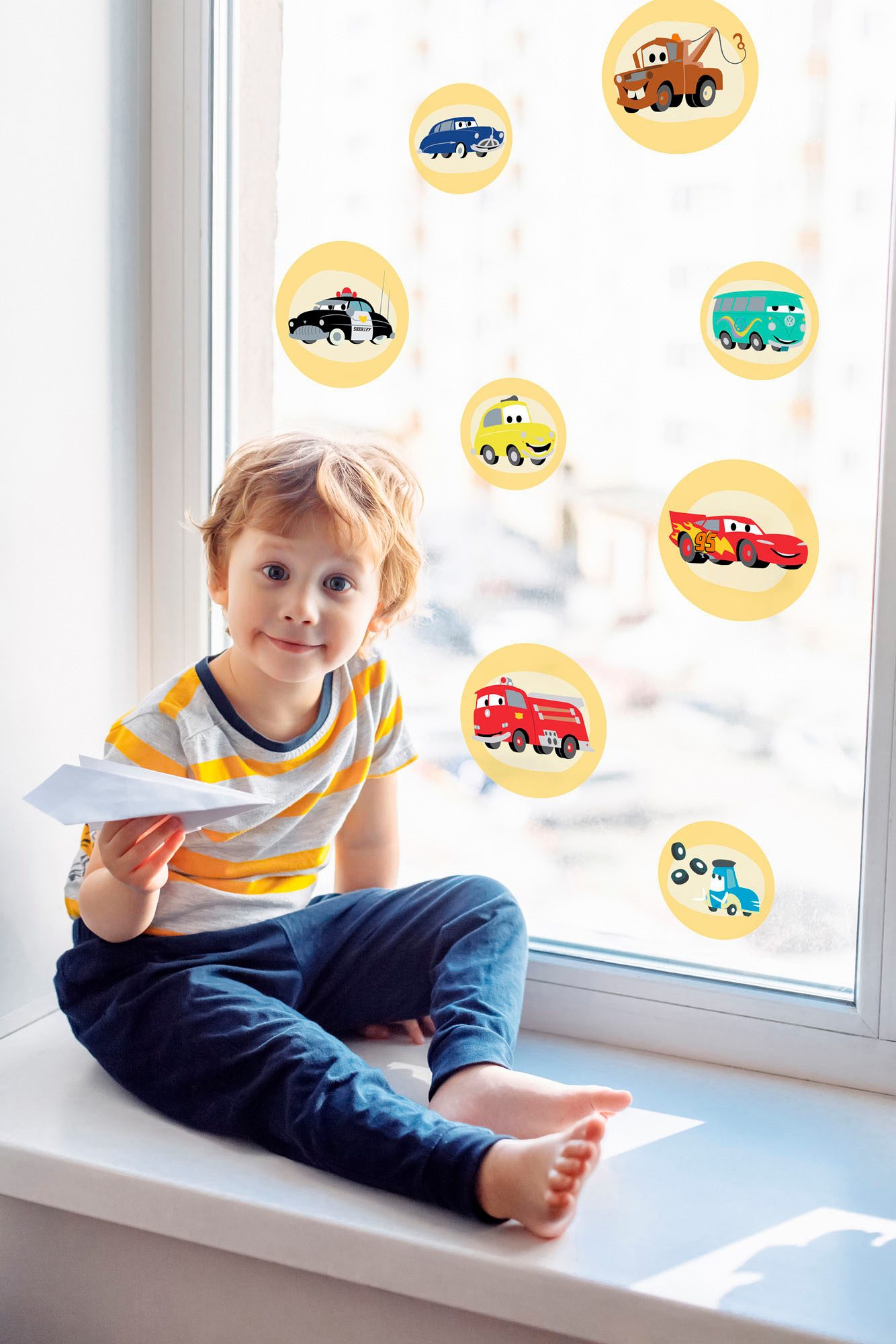 Komar Fensterbild Fenstersticker - Cars Ka-Chow