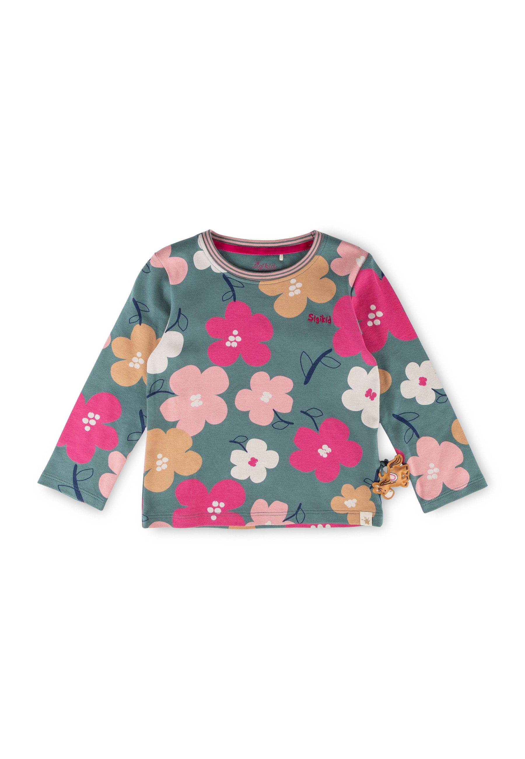 Sigikid Langarmshirt Longsleeve mit Blumendruck Pony