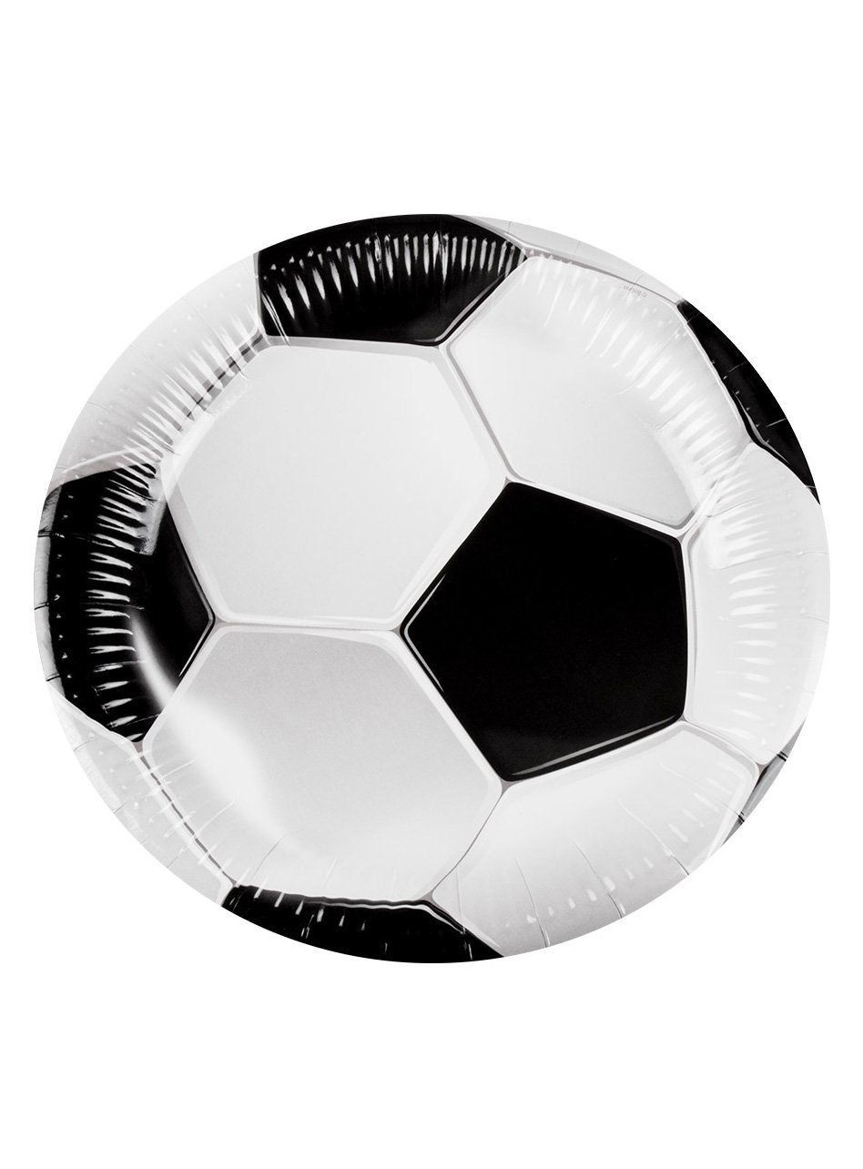 Boland Einweggeschirr-Set 6 Fußball Pappteller, Pappe,