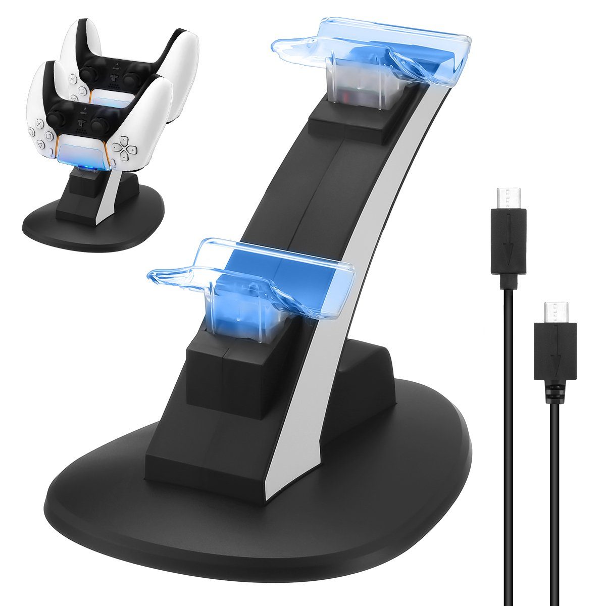 ombar PS5 Controller Ladestation, Dual USB