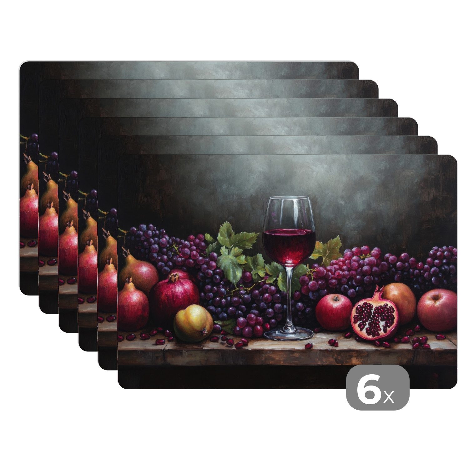 MuchoWow Platzset Wein - Obst -