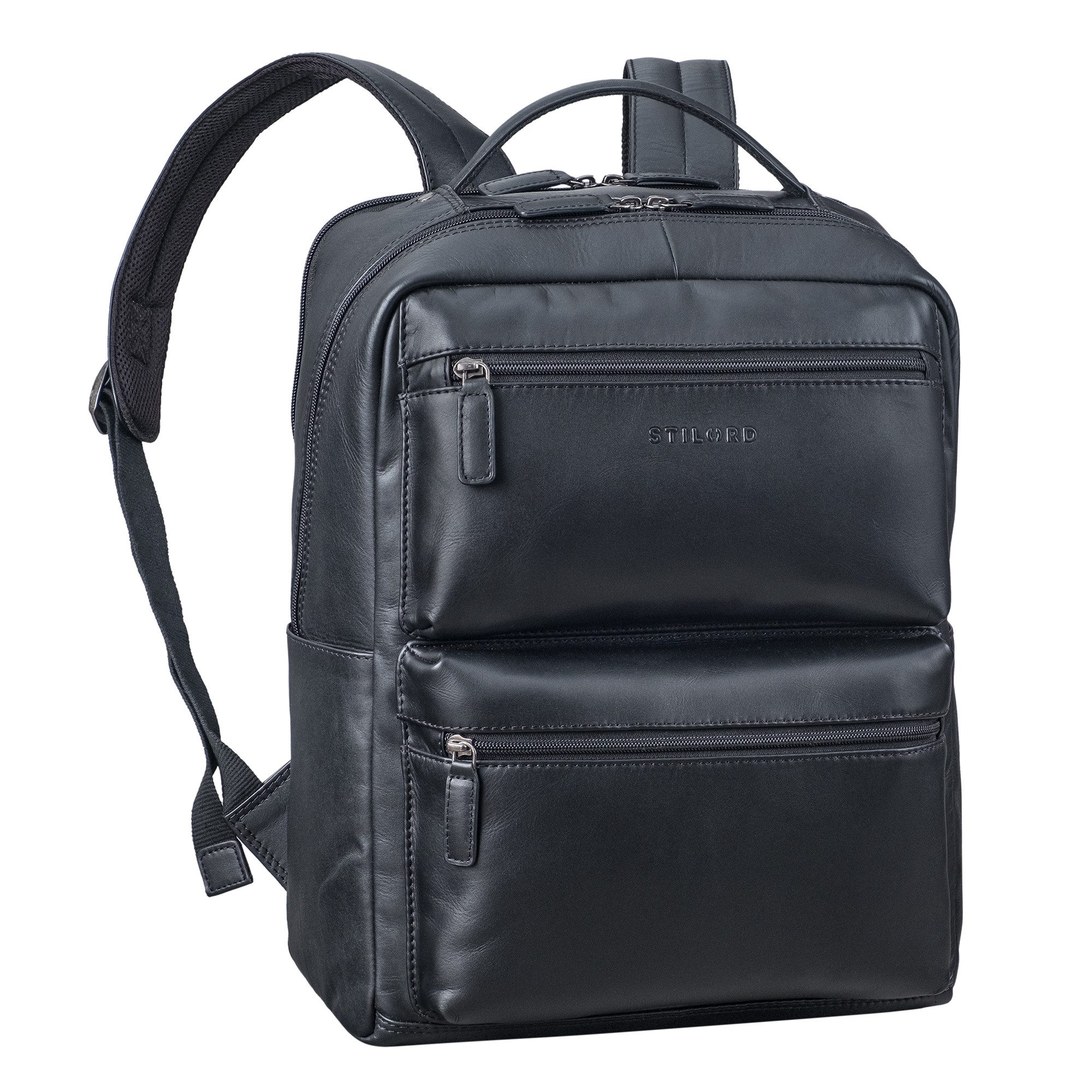 STILORD Notebook-Rucksack 'Gustavo' Echt Leder Rucksack