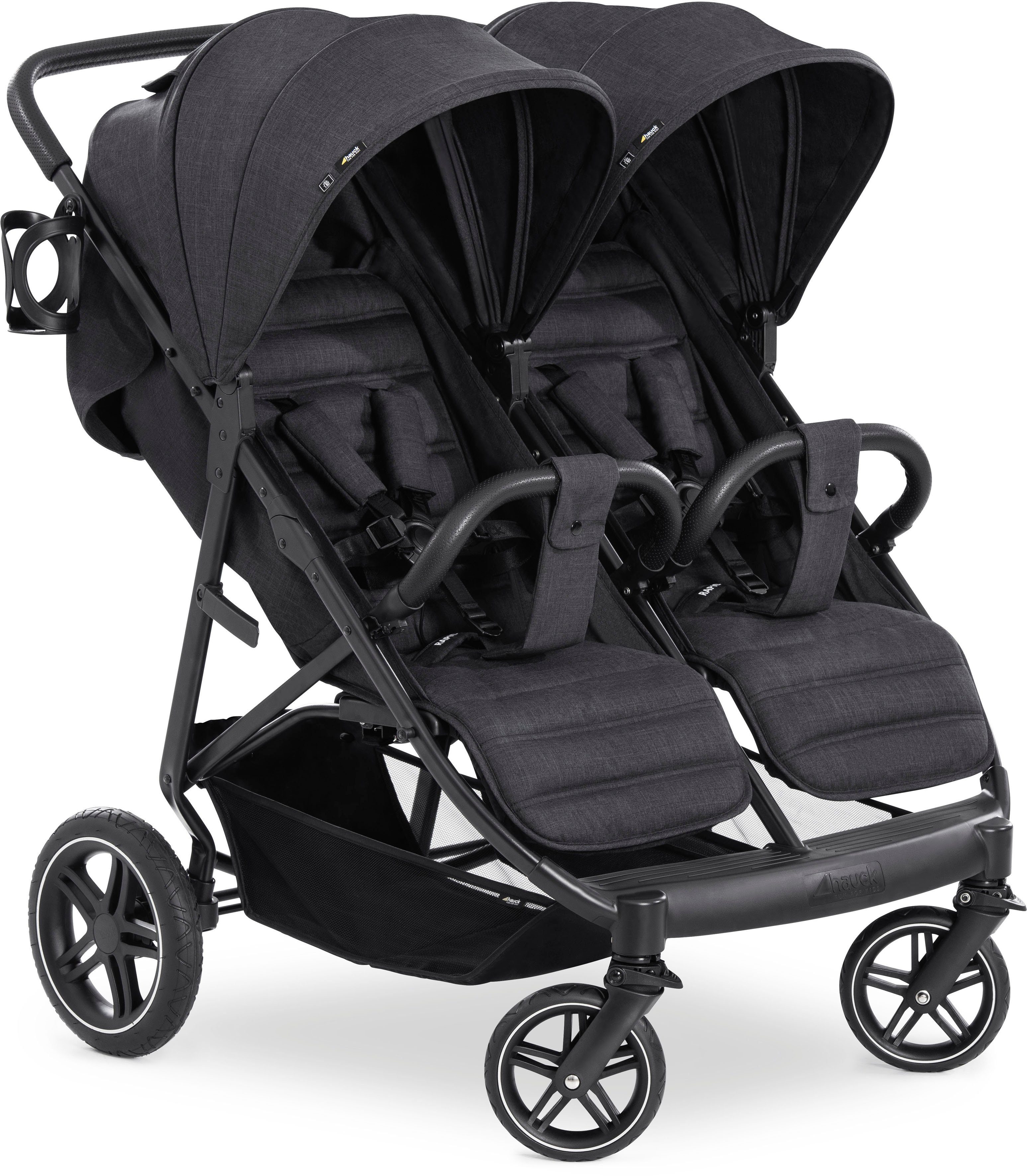 Hauck Geschwisterwagen Uptown Duo, black, mit