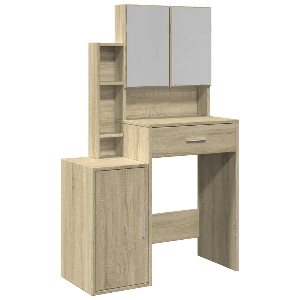 vidaXL Schminktisch Schminktisch mit Schrank Sonoma-Eiche