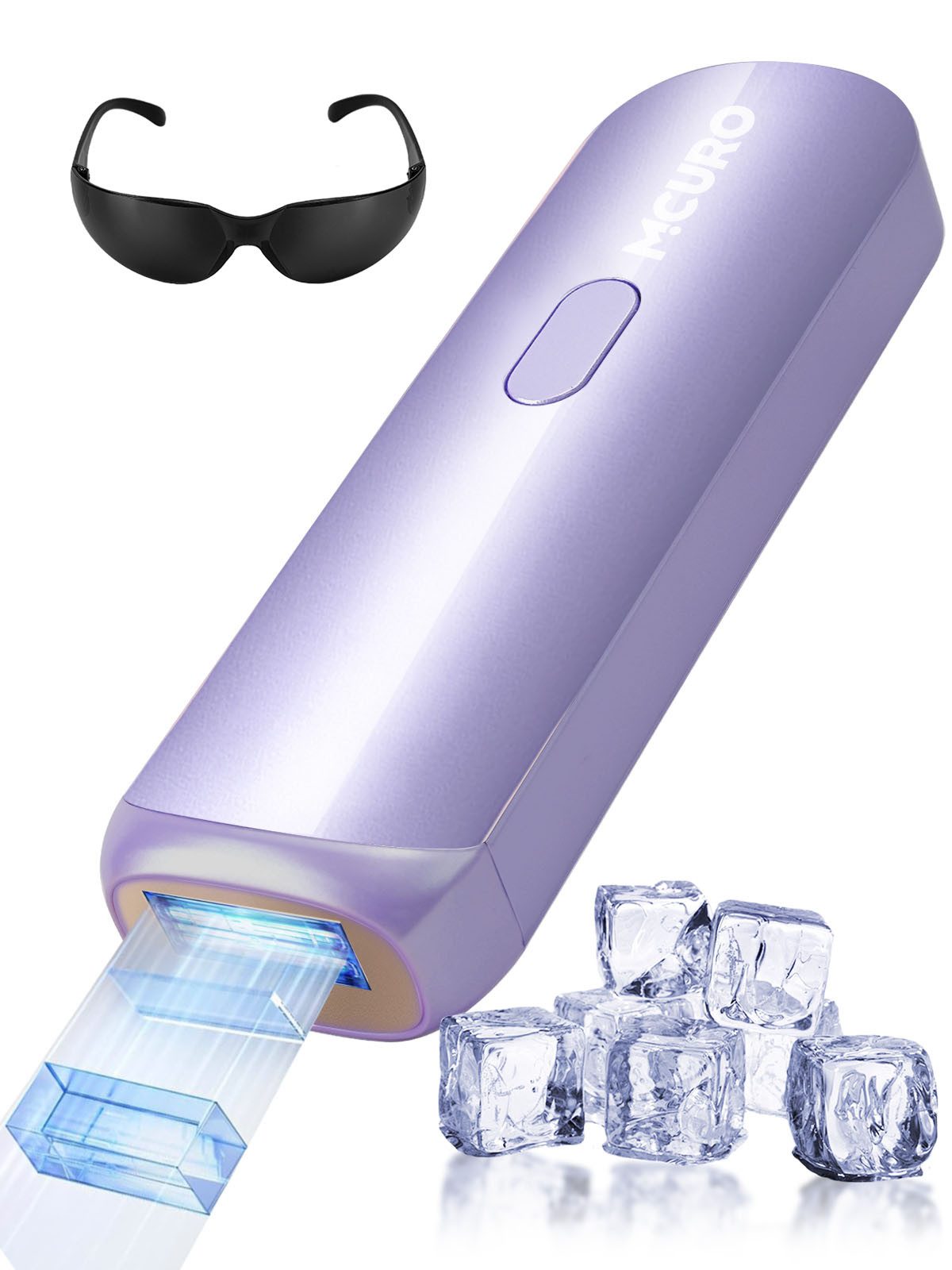 MCURO IPL-Haarentferner IPL-Haarentfernungsgerät mit Eiskühlungsfunktion, 999,999