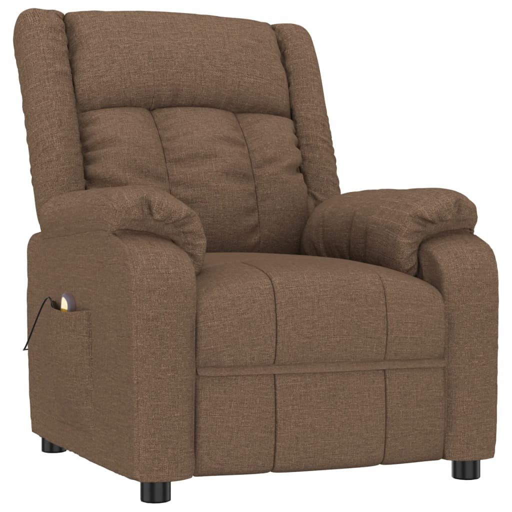 vidaXL Massagesessel Massagesessel Braun Stoff (1-St)