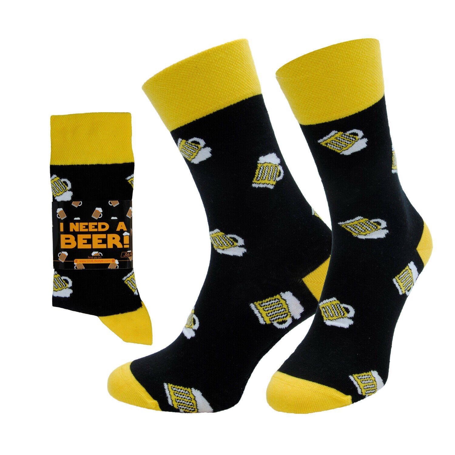 Chili Lifestyle Freizeitsocken BIER Lustige Socken