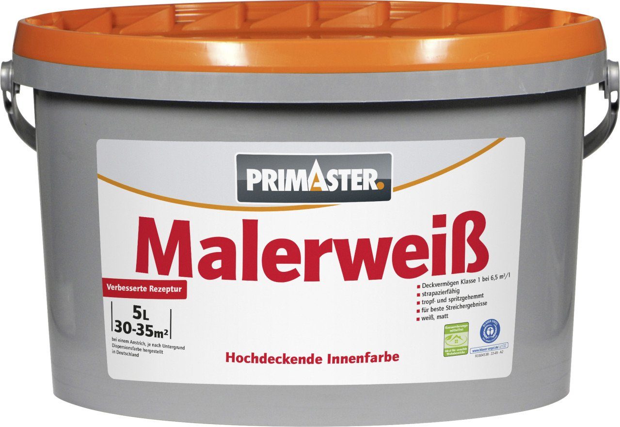 Primaster Wandfarbe Primaster Malerweiß konservierungsmittelfrei 5