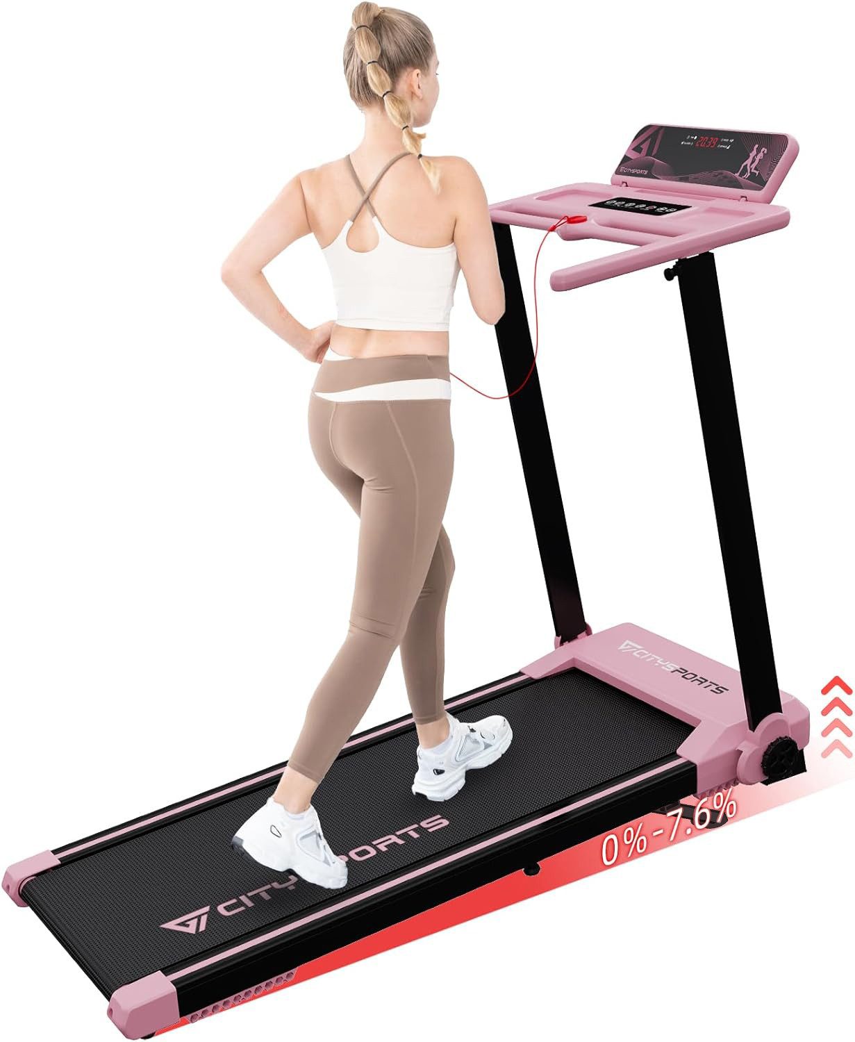 CITYSPORTS Laufband Heim-Laufband mit Steigung (Mit
