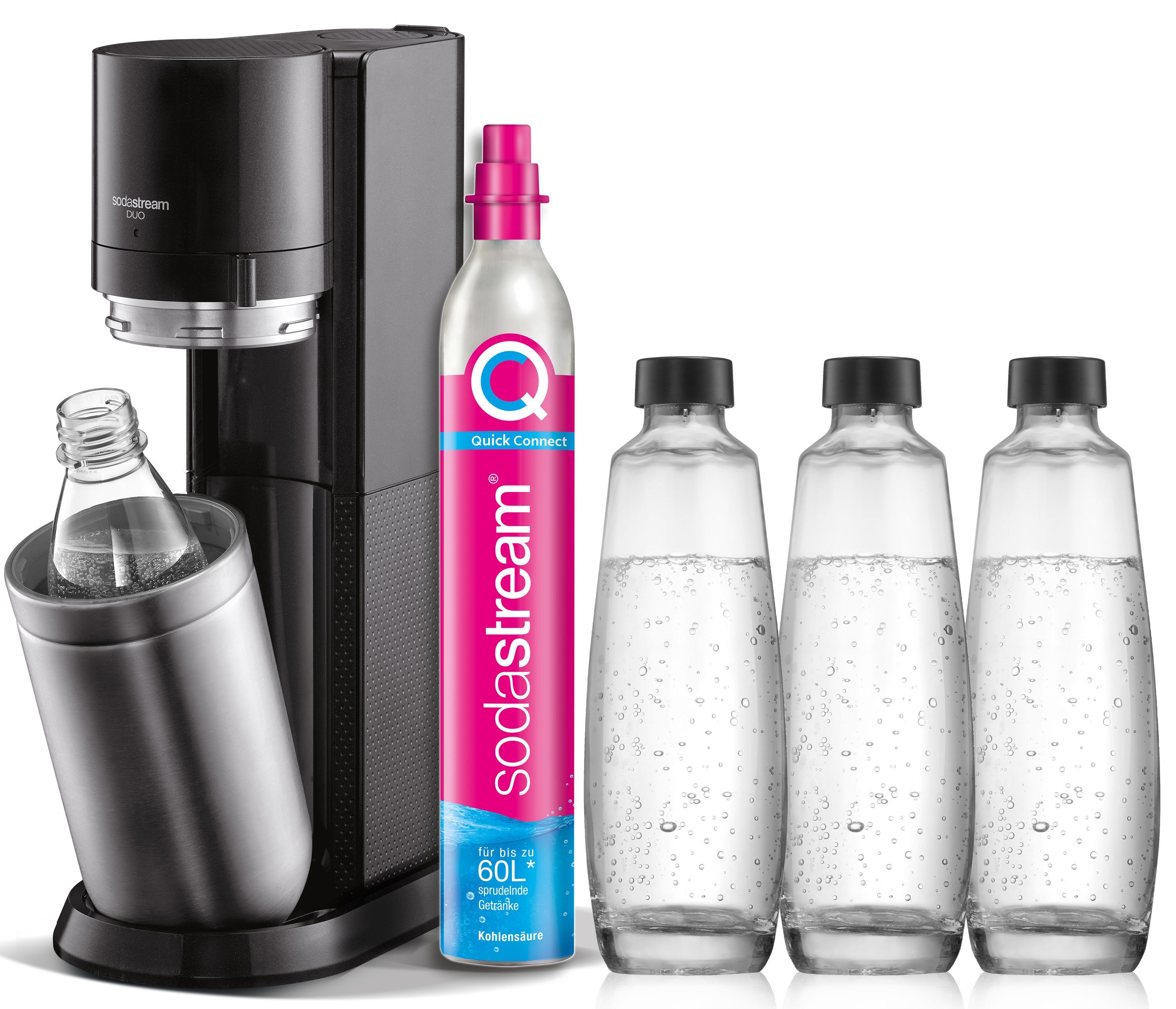 SodaStream Wassersprudler DUO Vorteilspack, (Set, 6-tlg),