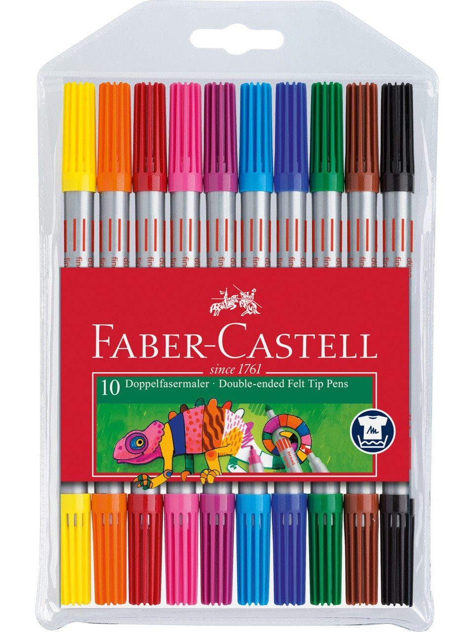 Faber-Castell Filzstift Faber-Castell Filzstifte Doppelfasermaler 10er