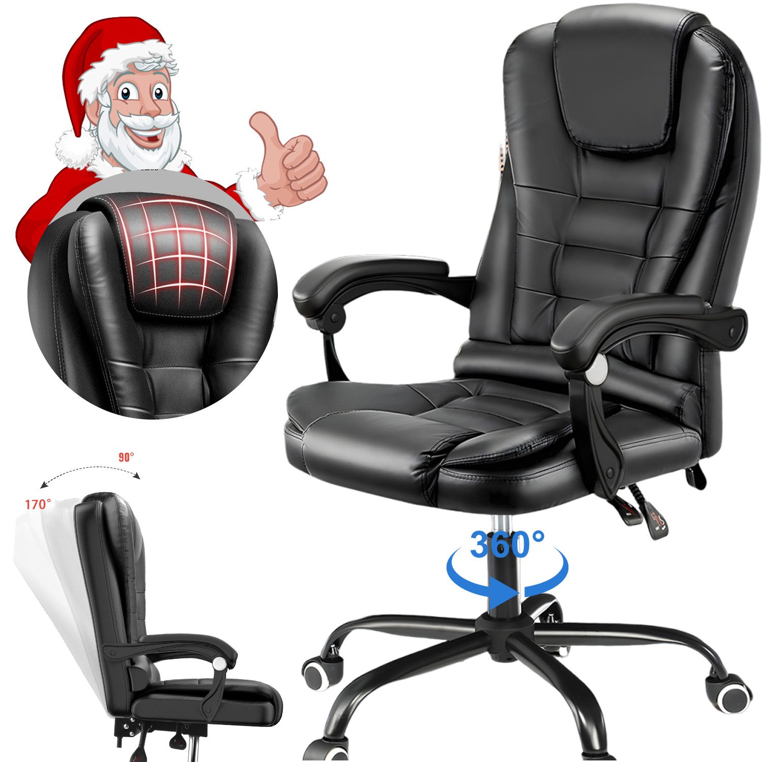 LETGOSPT Bürostuhl Ergonomischer Bürostuhl Drehstuhl mit