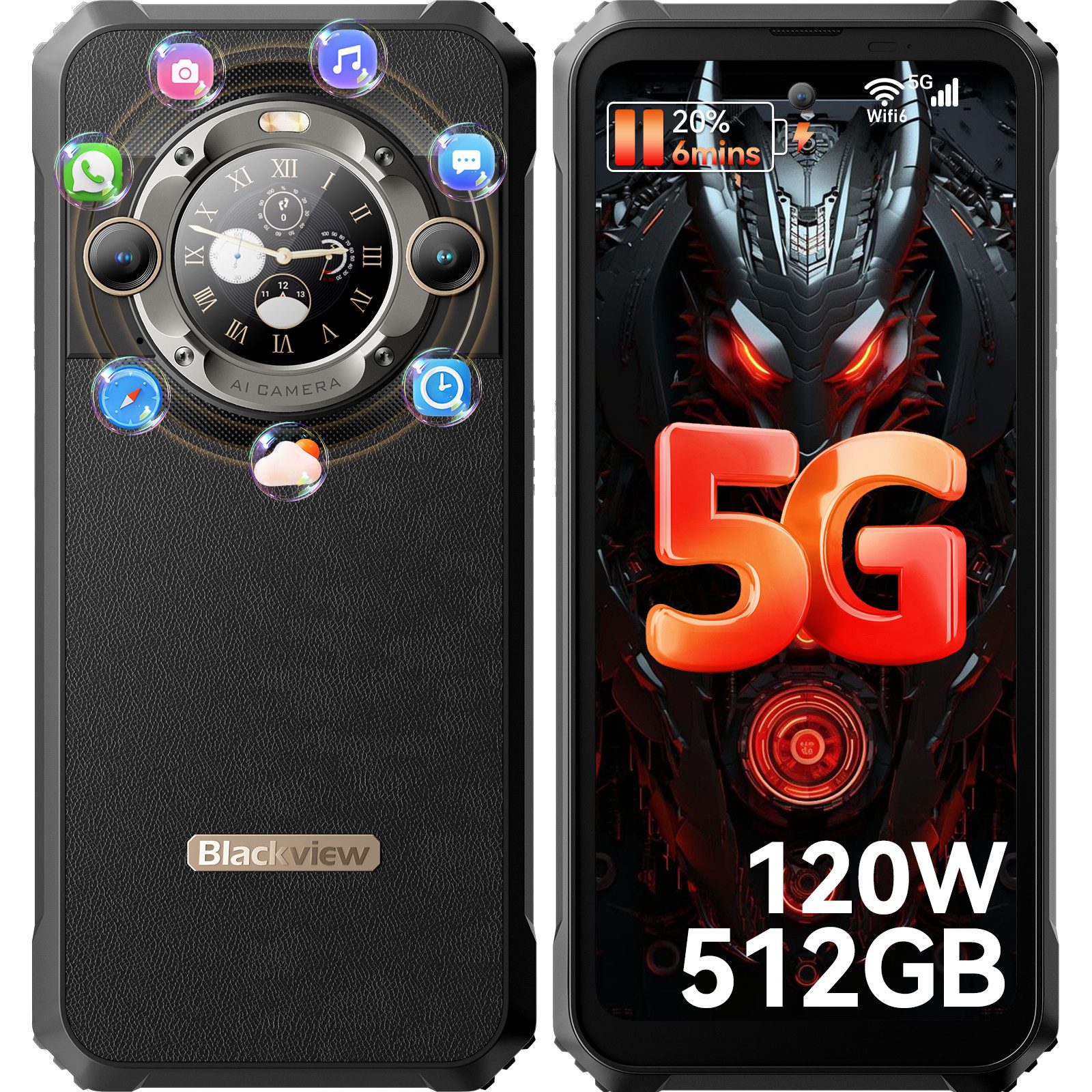 blackview BL9000 5G AI mit zwei