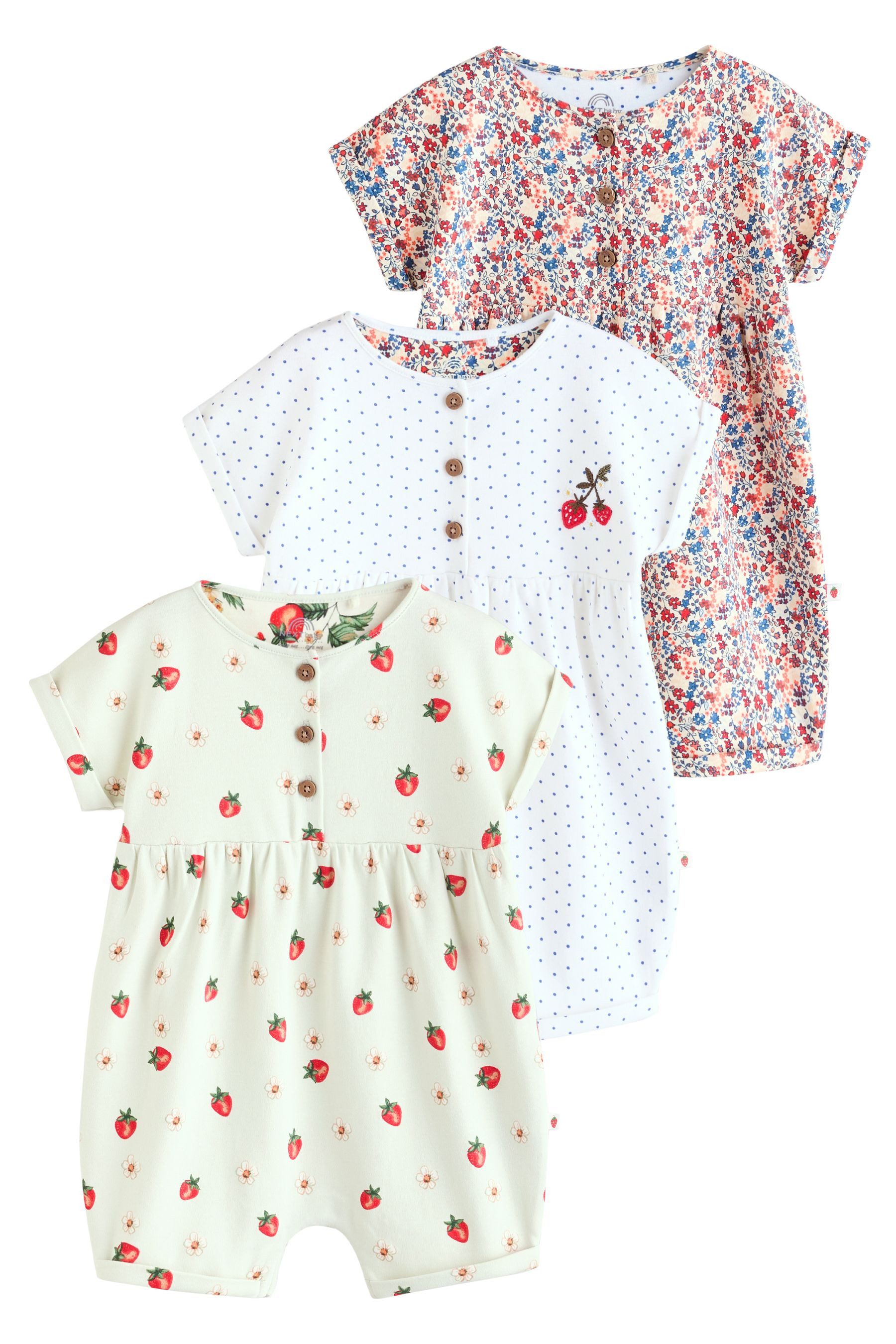 Next Strampler 3er-Pack Baby-Strampler aus 100 %