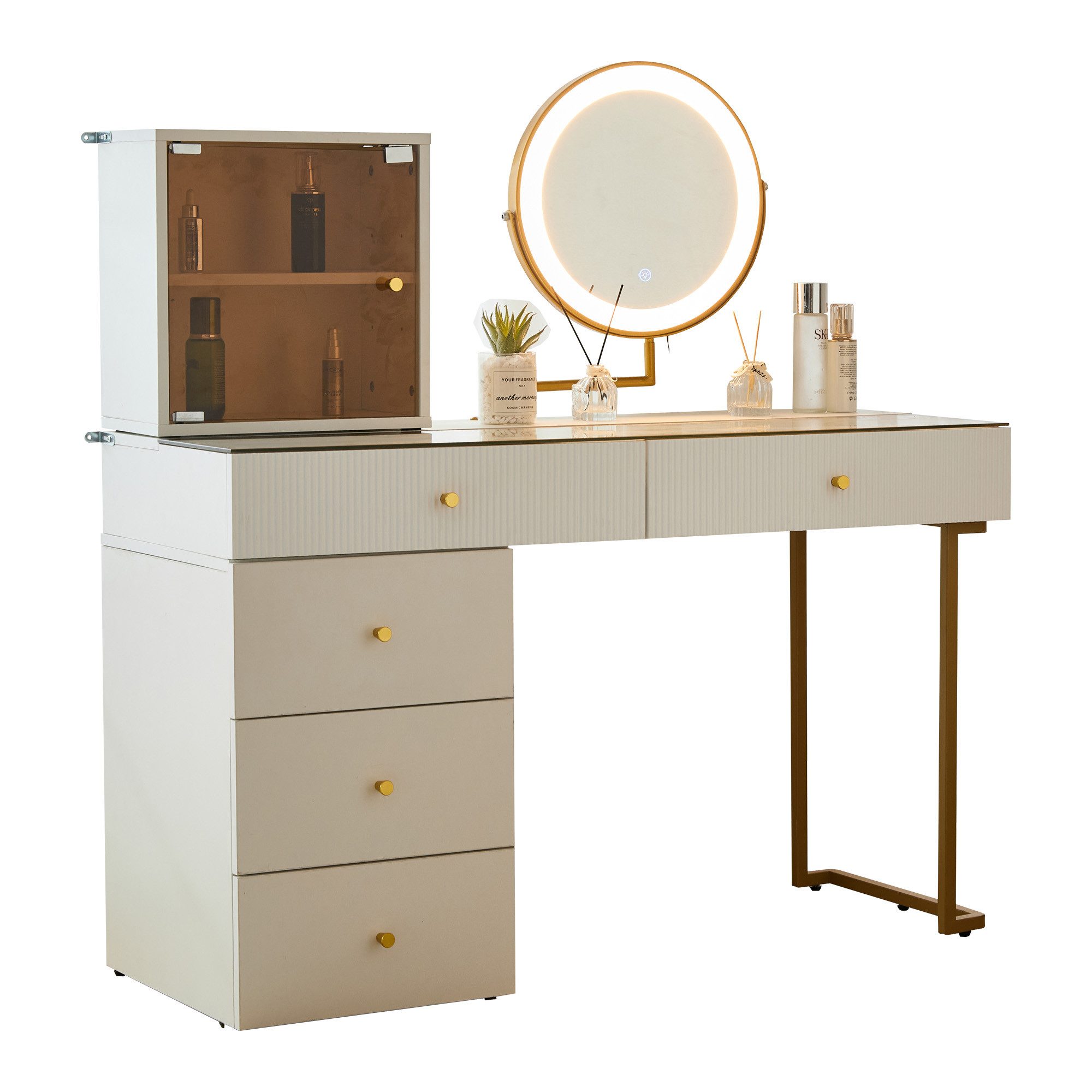 Refined Living Schminktisch Schminktisch-Set mit LED,