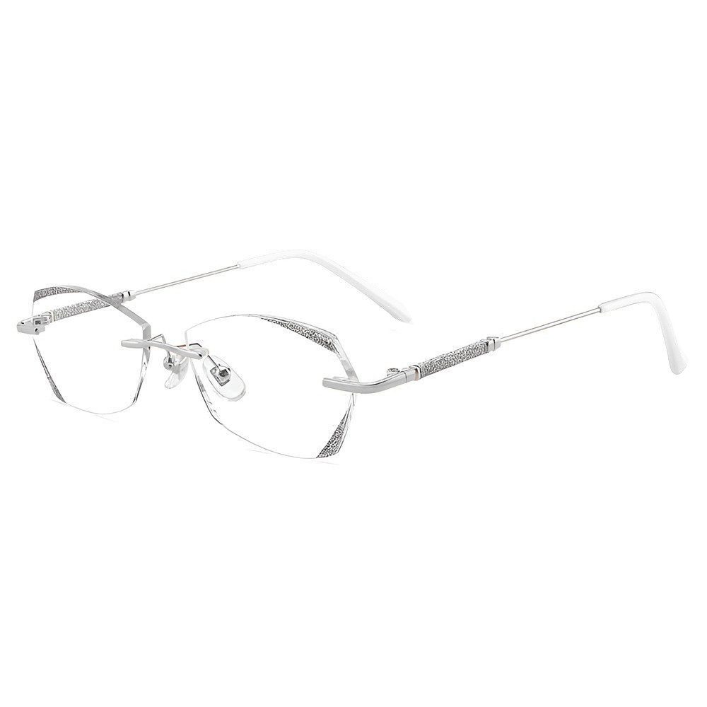 PACIEA Lesebrille Damen Randlos Metall Anti-Müdigkeit
