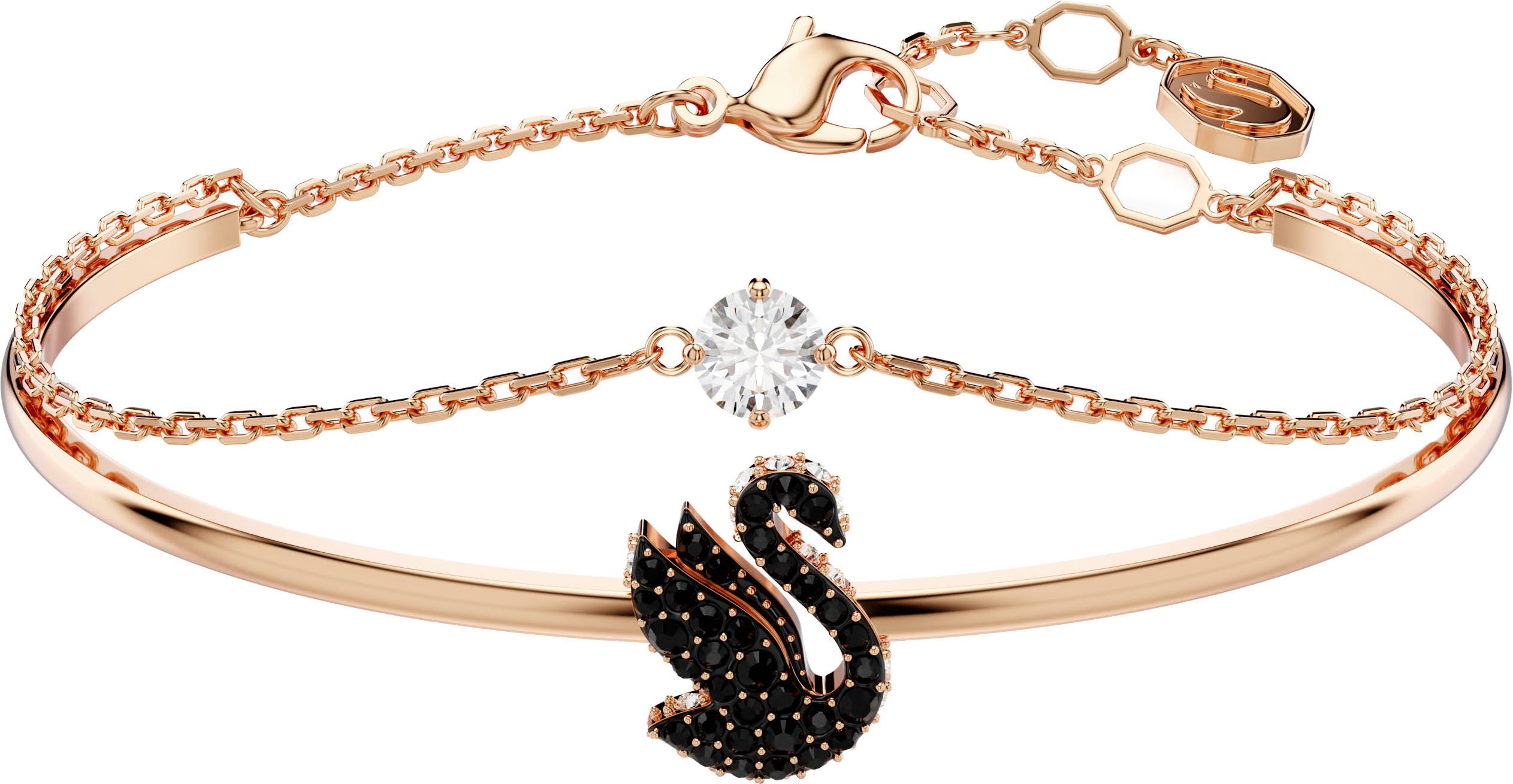 Swarovski Armreif Swarovski Iconic Swan, mit