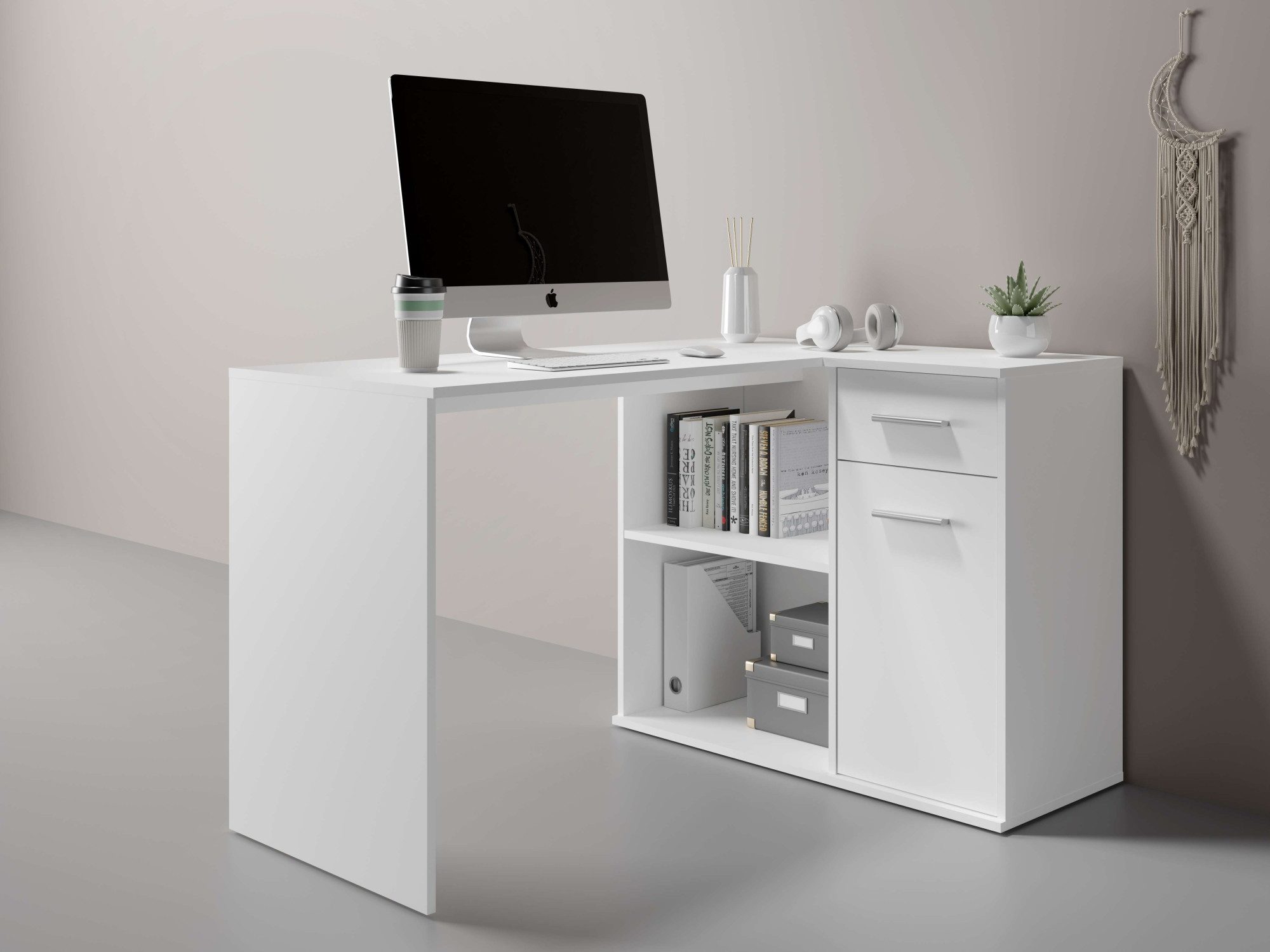 Home affaire Eckschreibtisch Macon, Computertisch mit