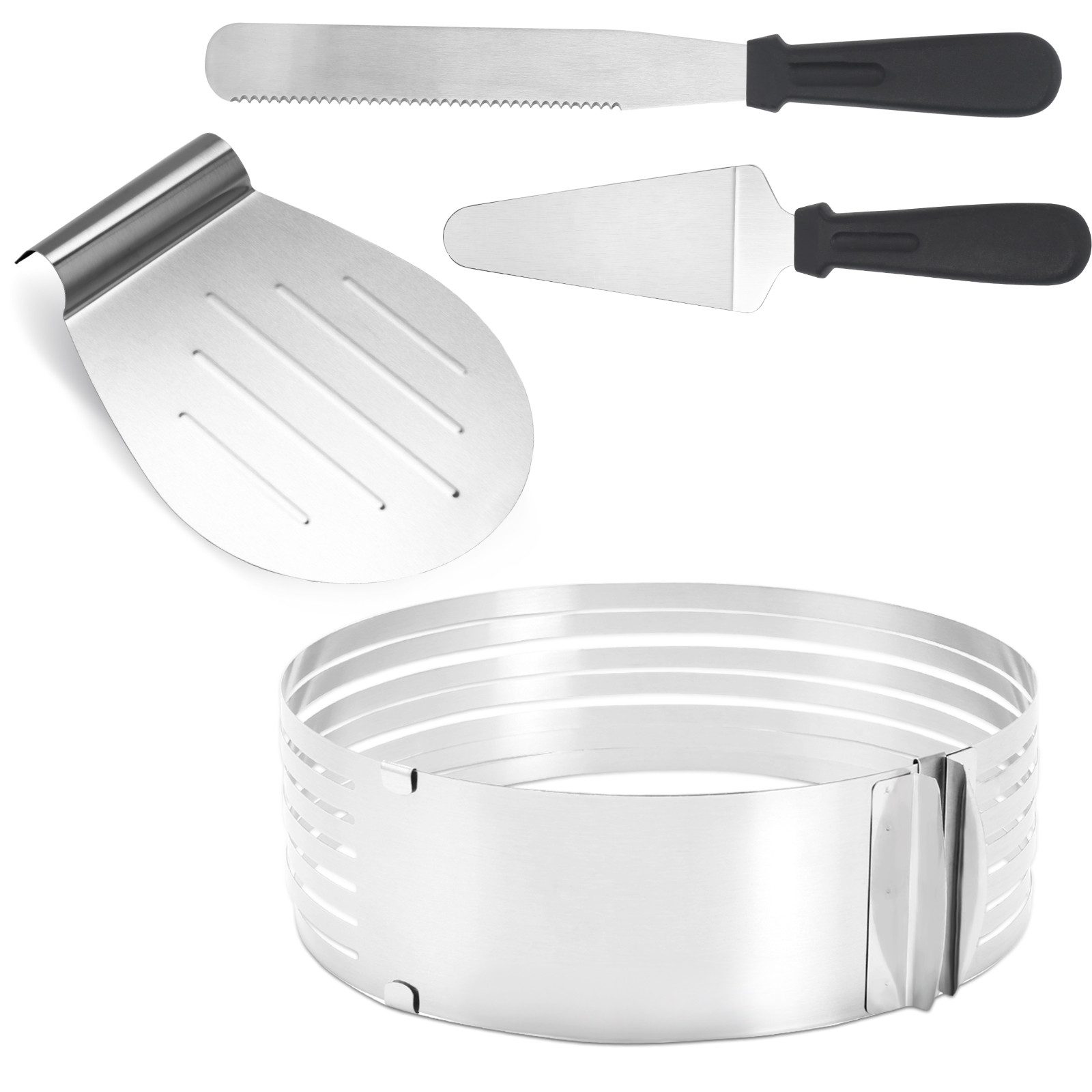 Clanmacy Tortenbodenteiler 4tlg Torten Set aus